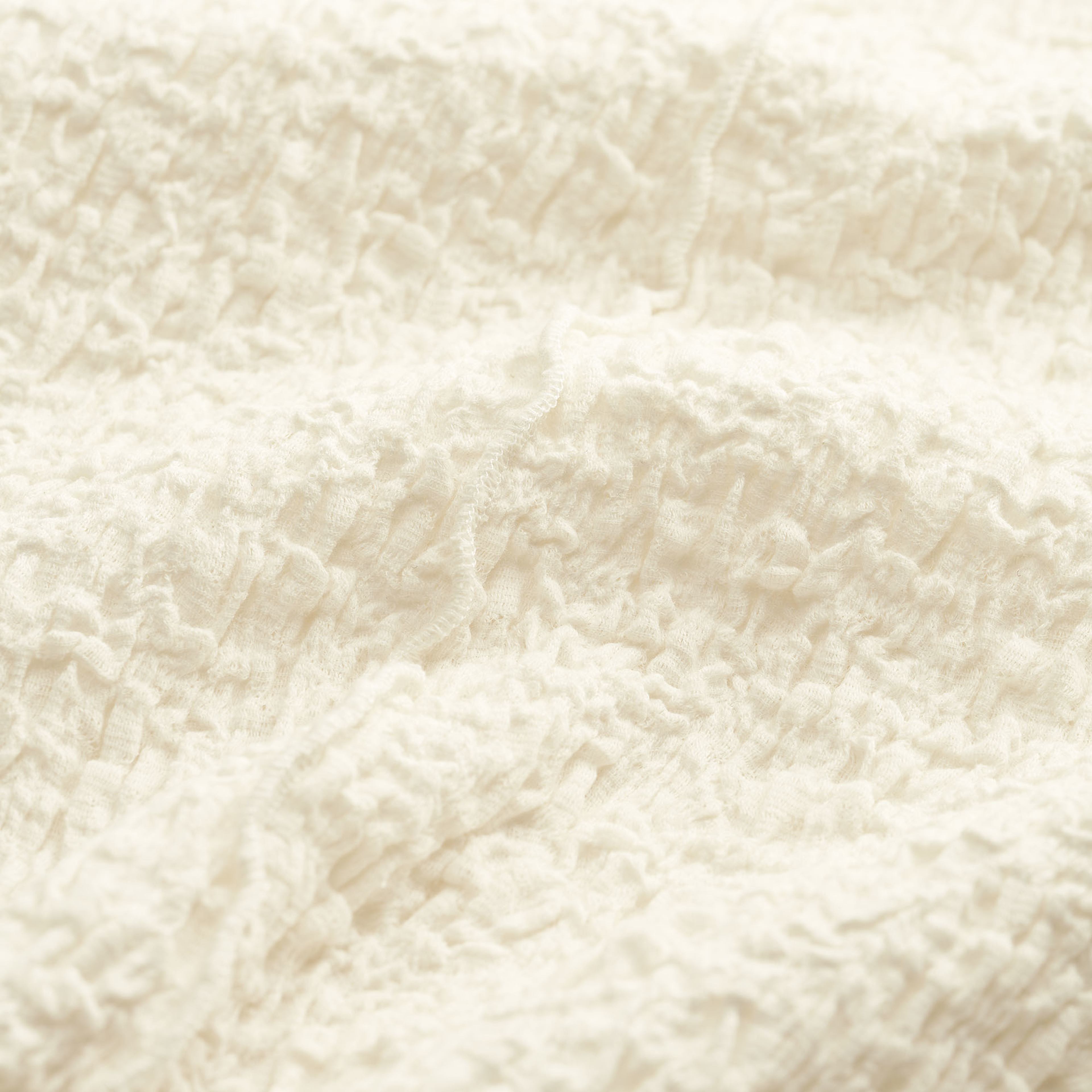 Kortärmad topp med struktur HANA, från Wera, i färgen Creme. Klicka för att öppna bilden i stort format