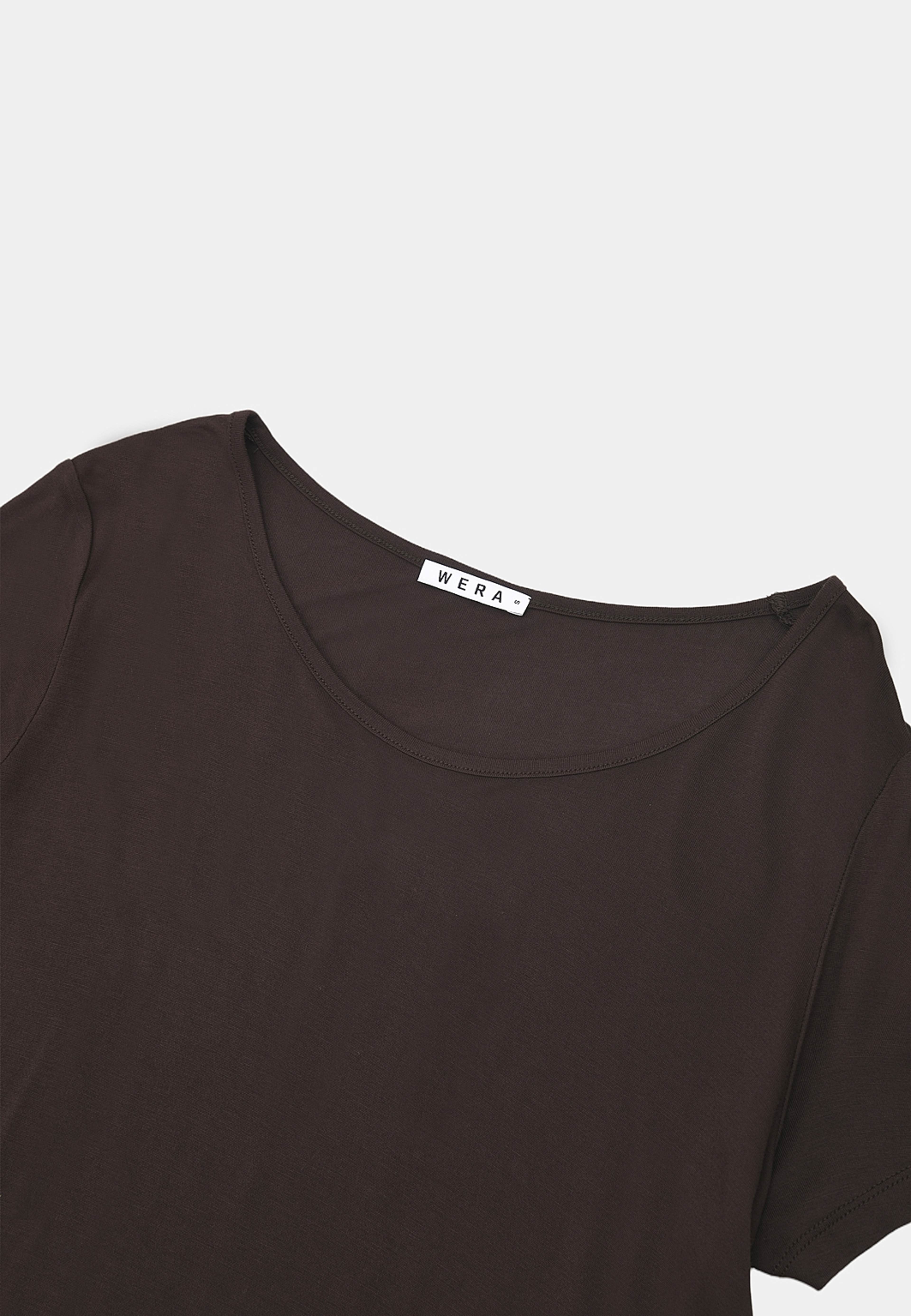 T-shirt med båtringning FREDRIKA, från Wera, i färgen Dk Brown. Klicka för att öppna bilden i stort format