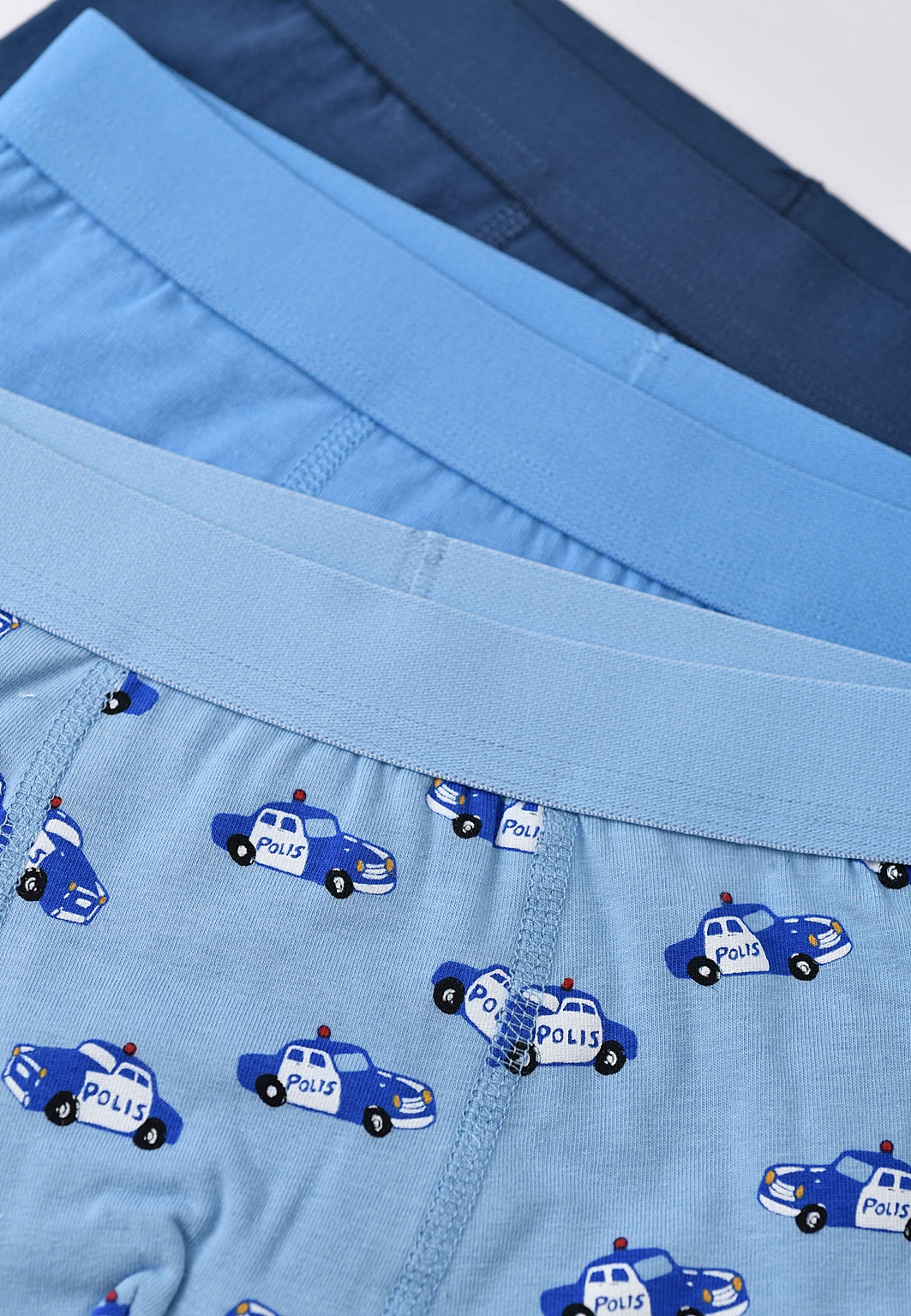 Boxershorts med tryck TEDDY, 3-pack, från Åhléns, i färgen Blue.