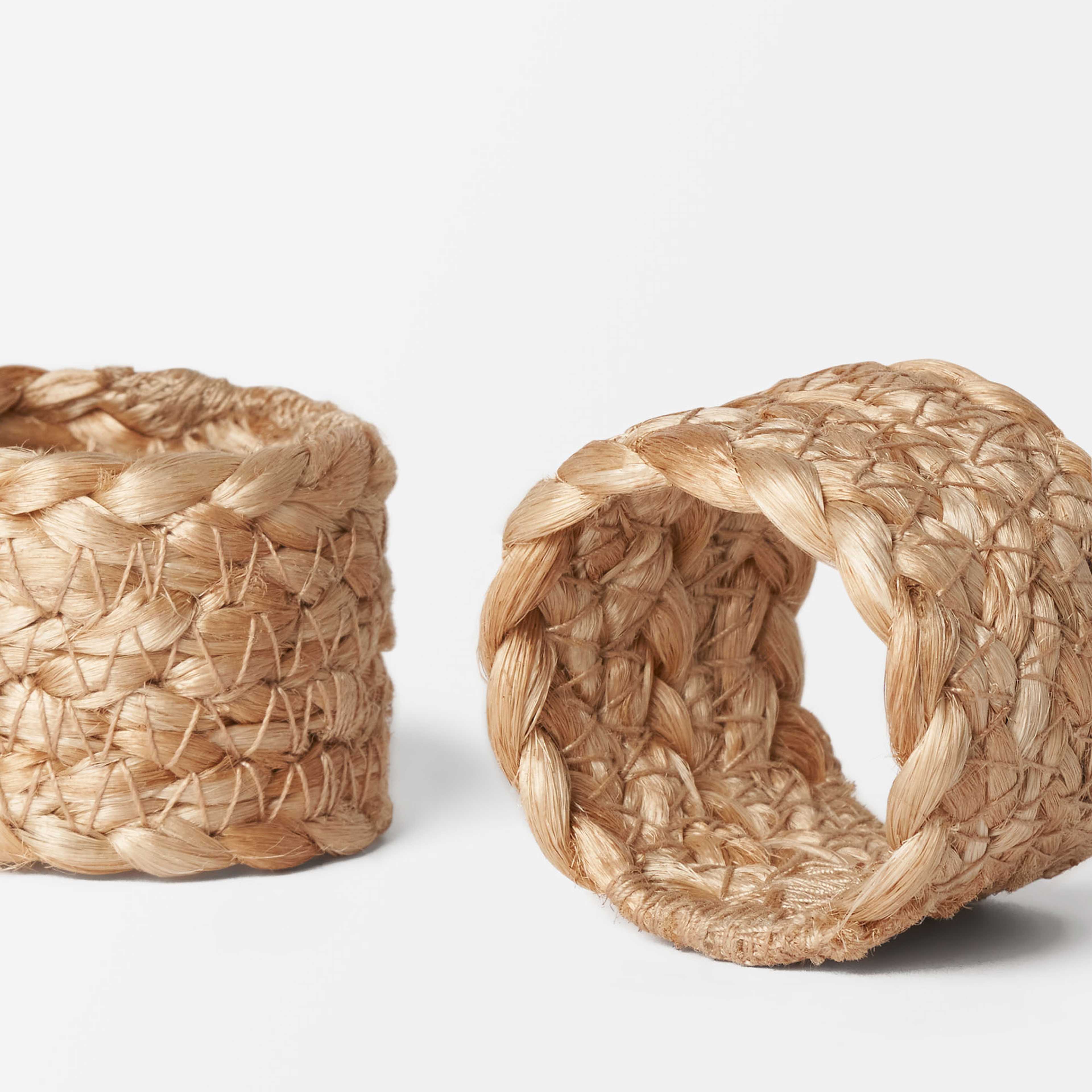 Servettring i jute NATUR, 2-pack