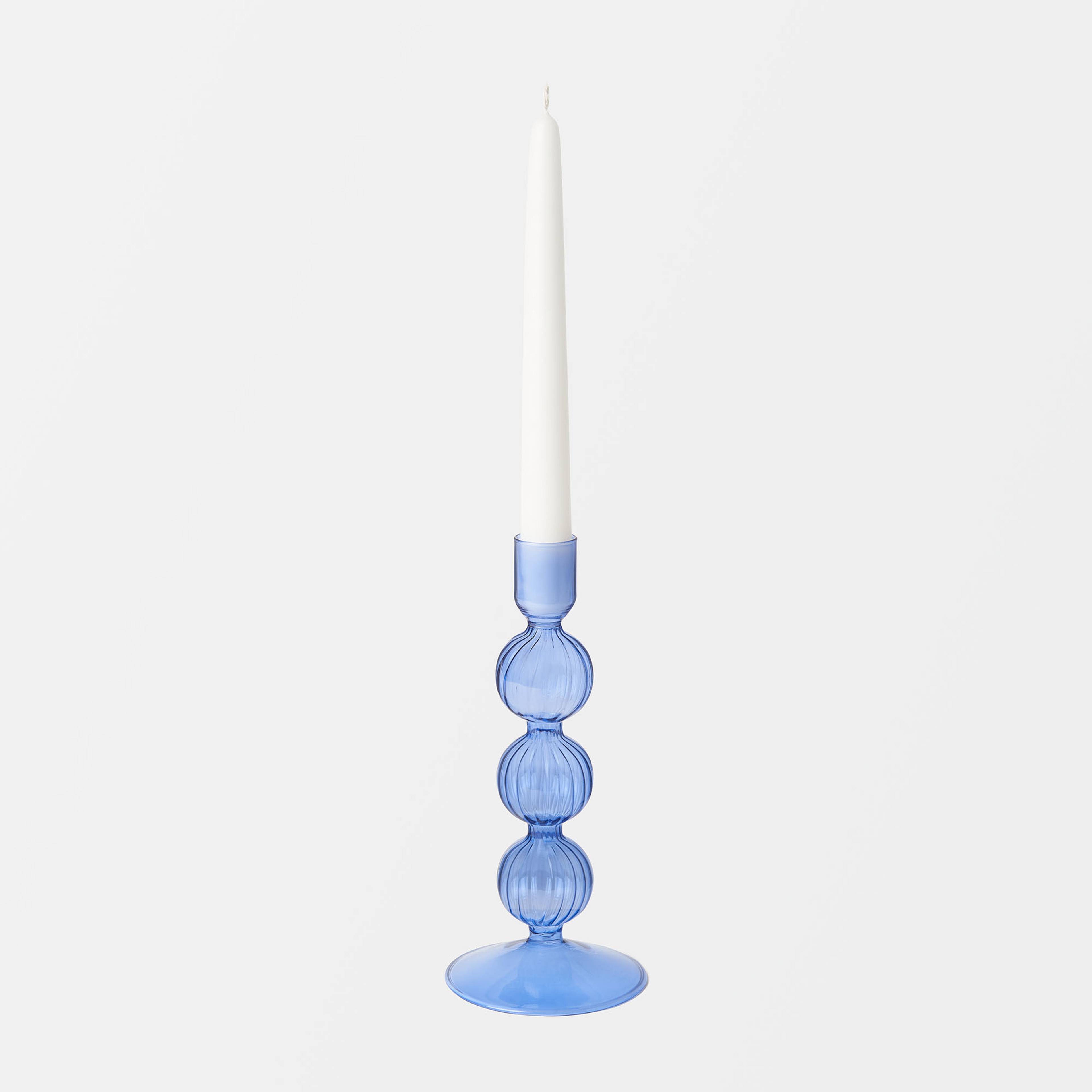 Ljusstake i glas SWIRL 21,5 cm