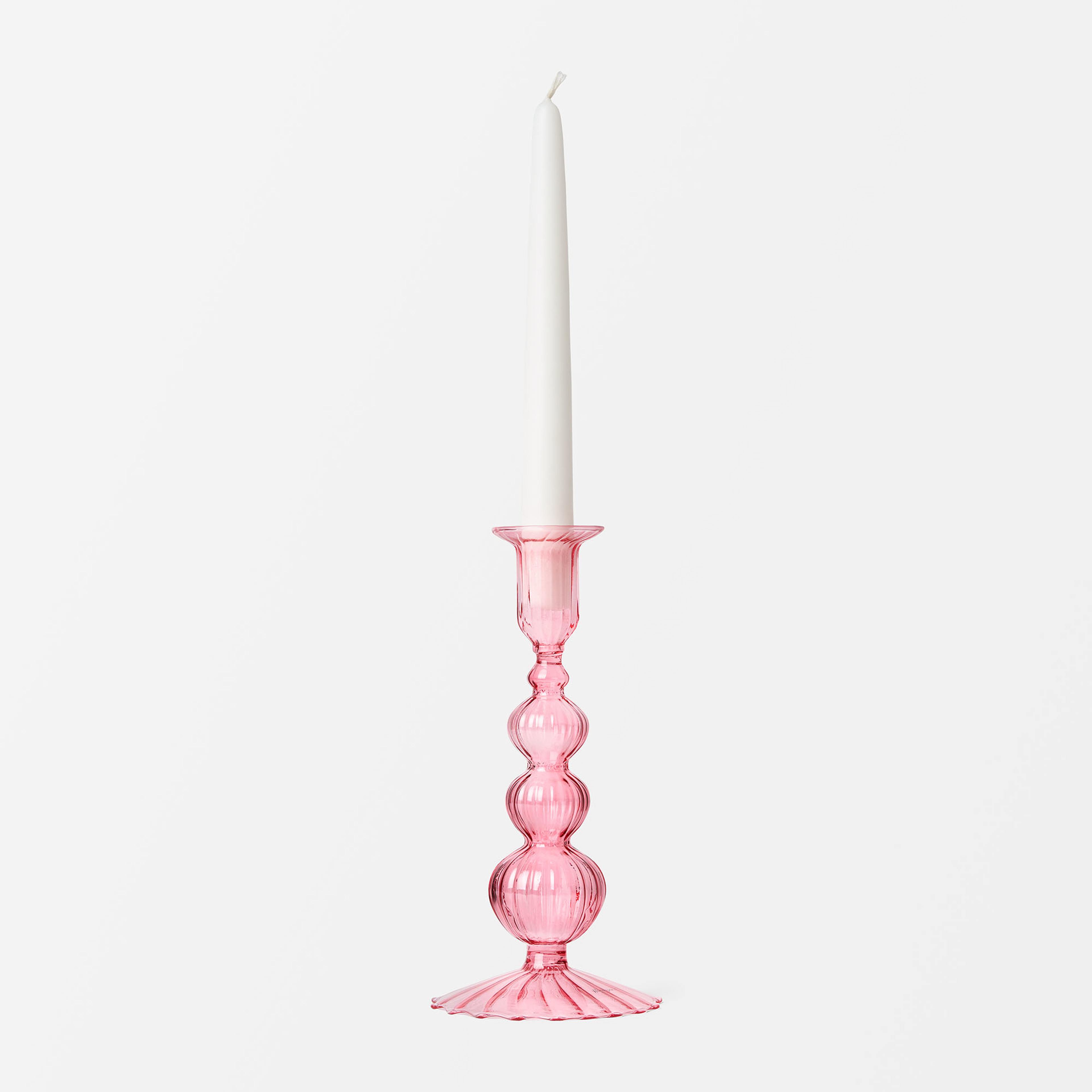 Ljusstake i glas CELISE 19 cm