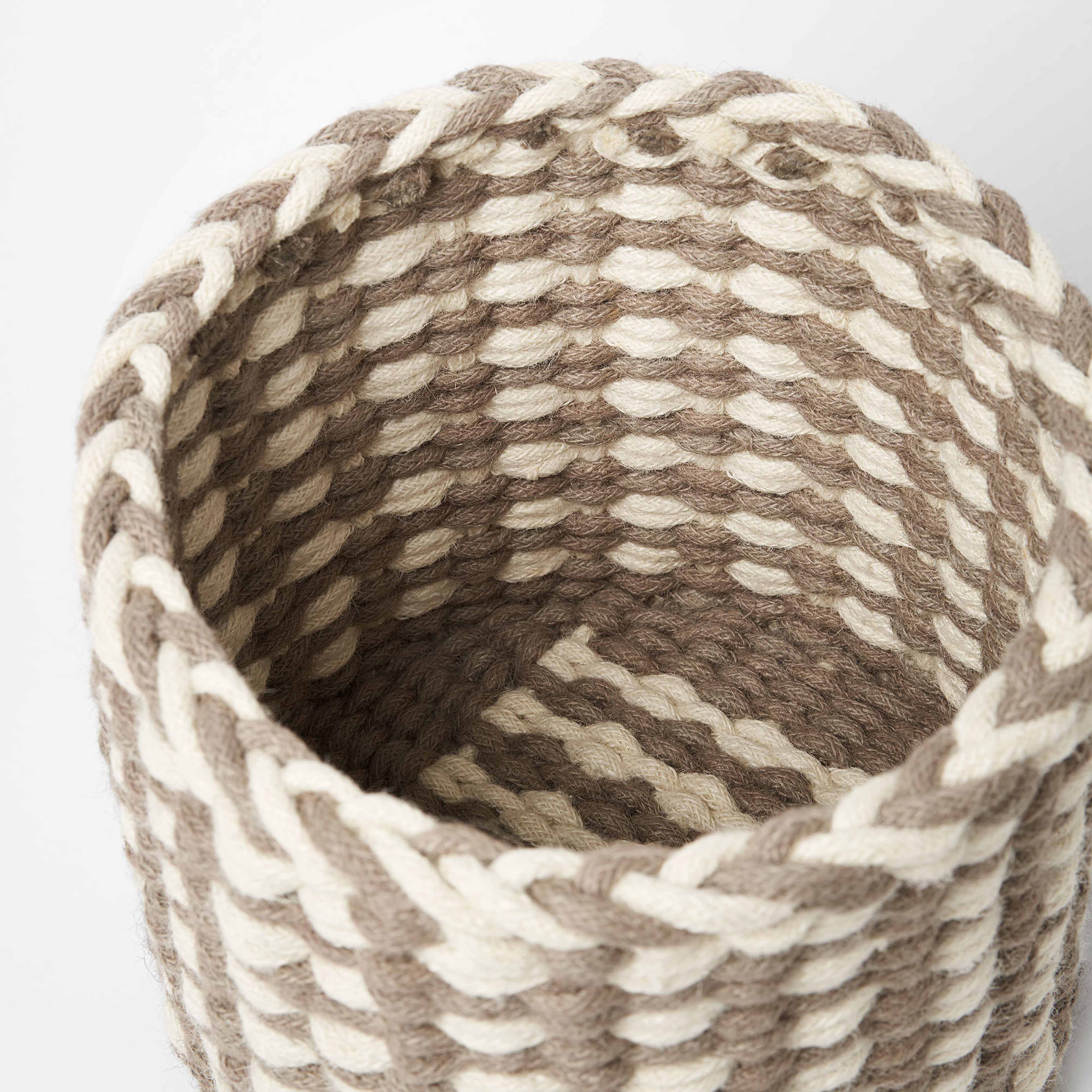 Flätad korg i jute ADELE 26 cm