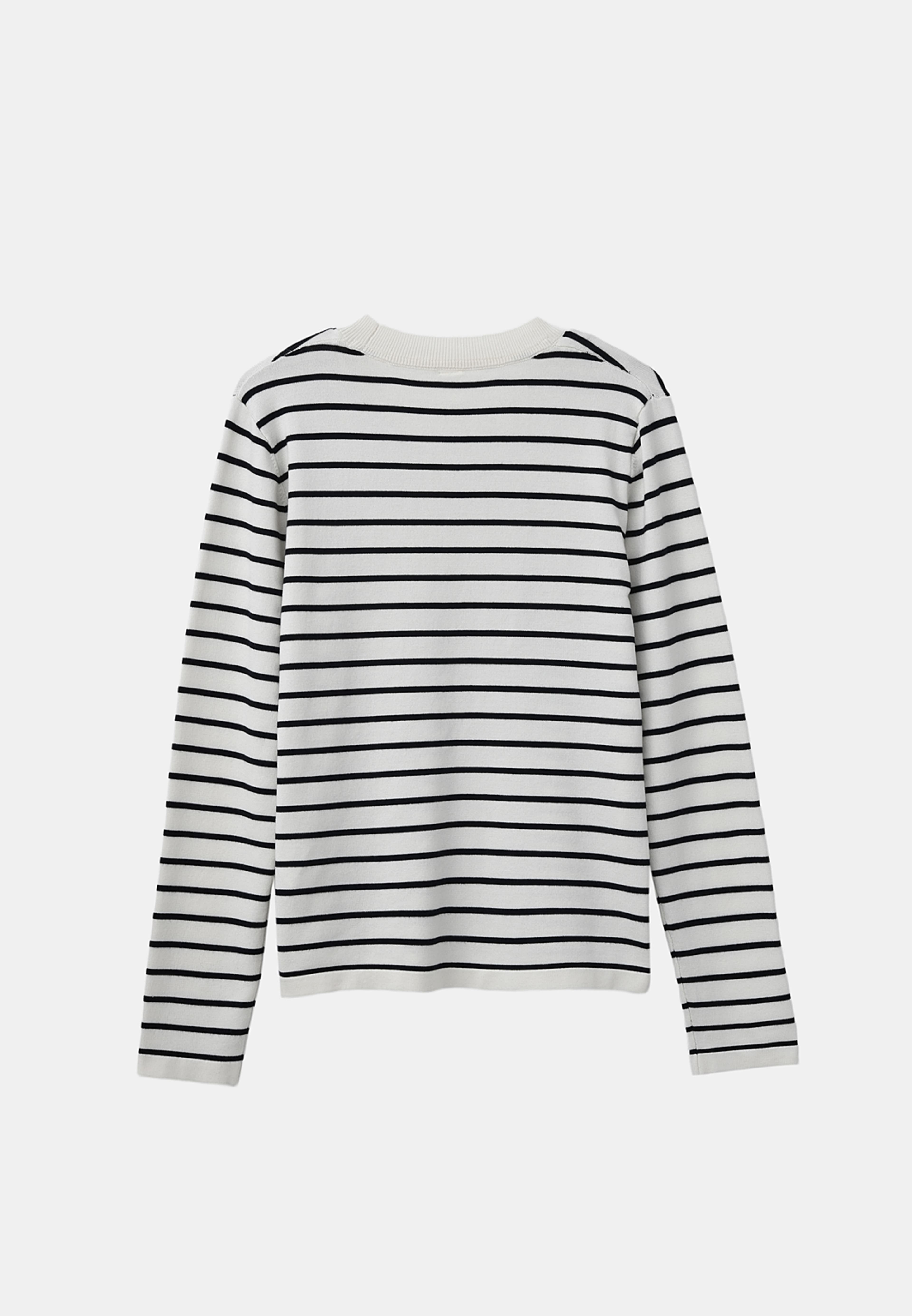 Stickad tröja ASTRID, från Å WOMAN, i färgen Navy Stripe. Klicka för att öppna bilden i stort format