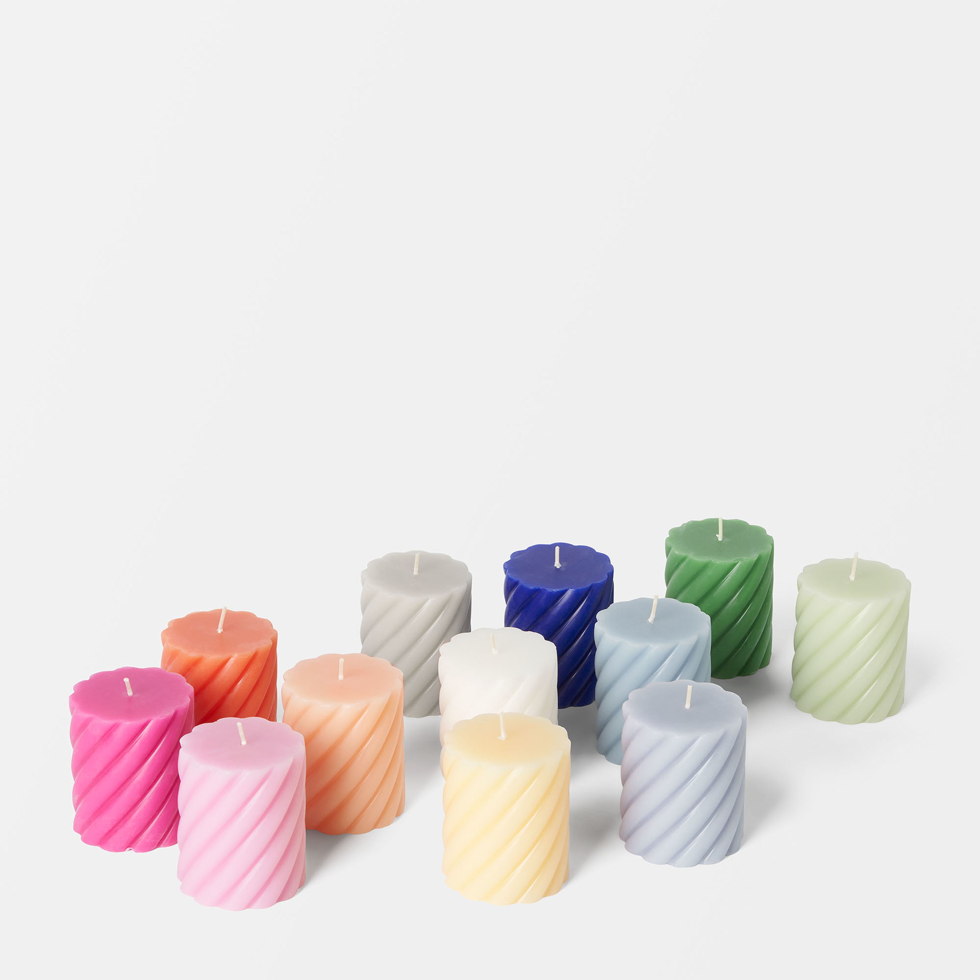 Vridet blockljus 8 cm