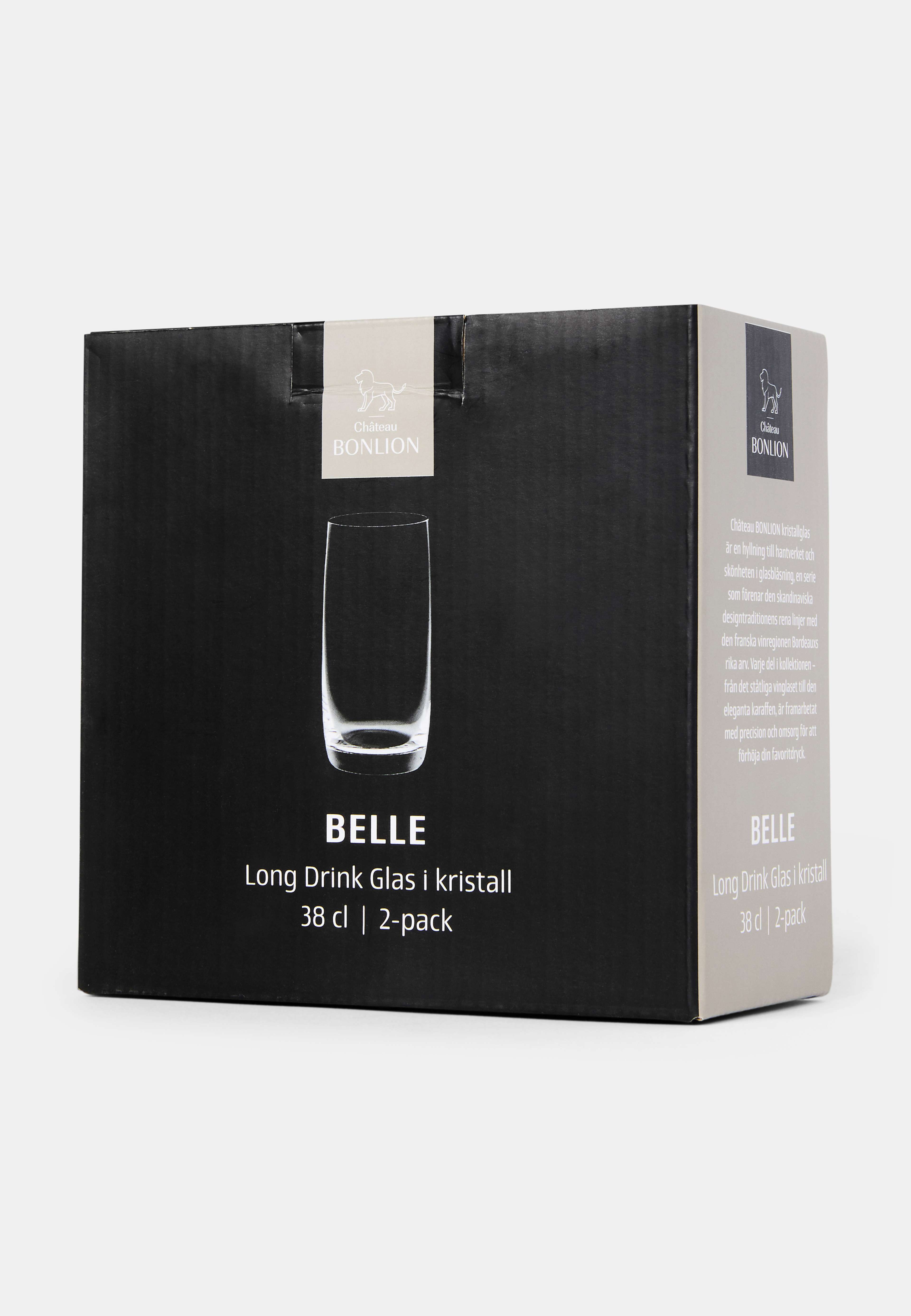 Longdrinkglas kristall BELLE 38 cl, 2-pack, från Chateau BONLION, i färgen Clear. Klicka för att öppna bilden i stort format
