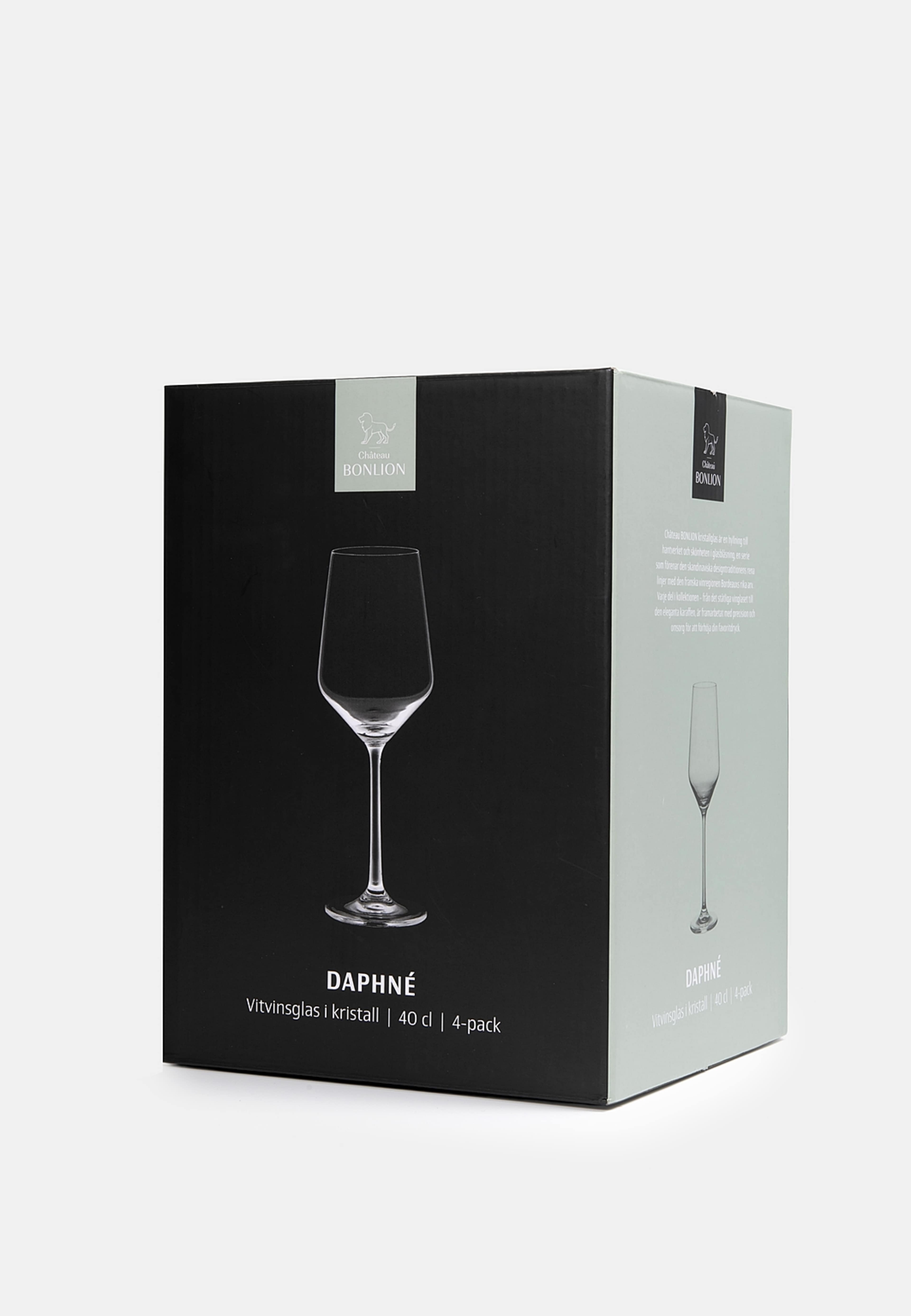 Vitvinsglas kristall DAPHNÉ 40 cl, 4-pack, från Chateau BONLION, i färgen Clear. Klicka för att öppna bilden i stort format