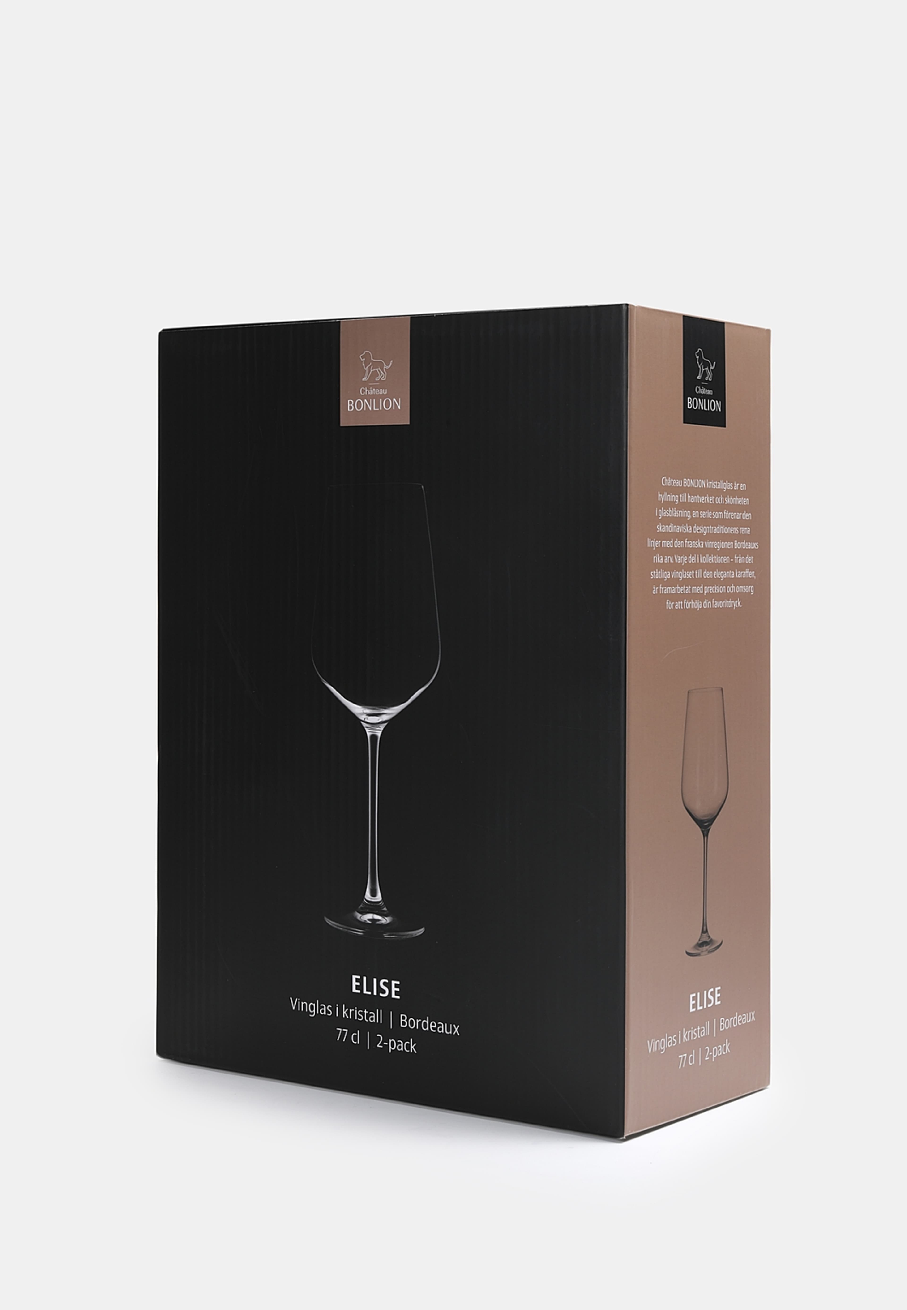 Rödvinsglas kristall Bordeaux ELISE 77 cl, 2-pack, från Chateau BONLION, i färgen Clear. Klicka för att öppna bilden i stort format