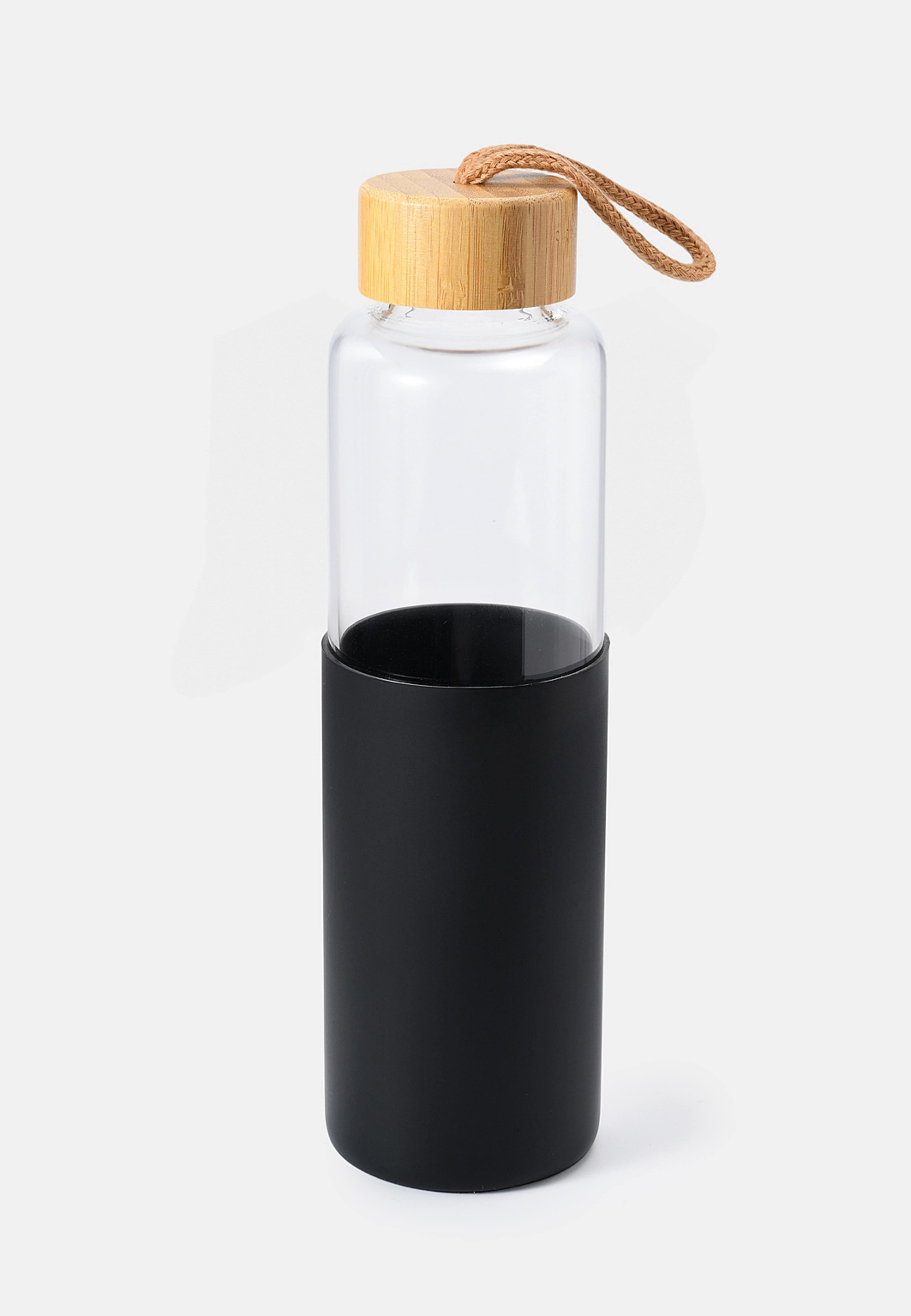 Glasflaska med lock MOA 600 ml, från Åhléns Home, i färgen Black.