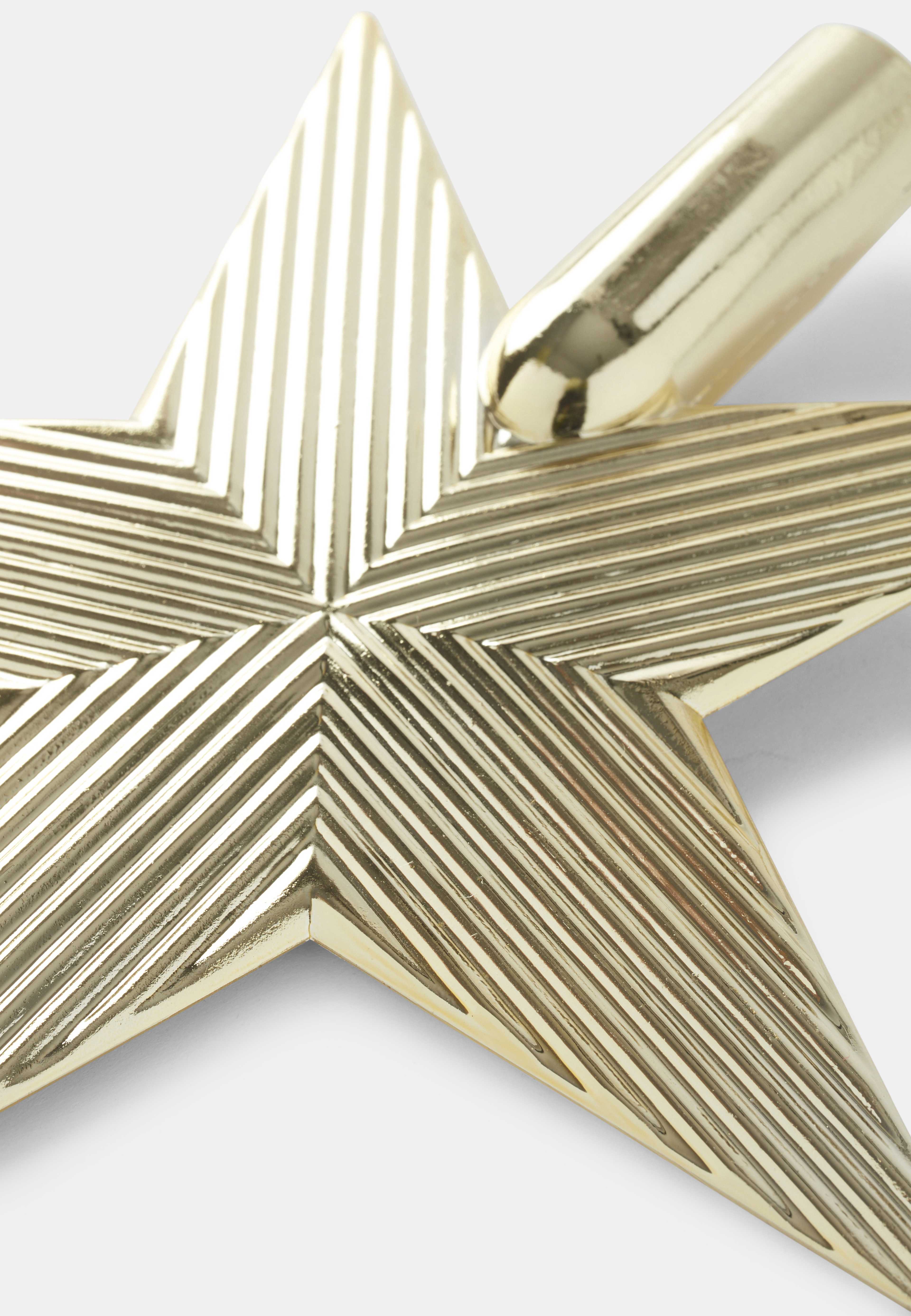 Julgransstjärna STRIPE 21 cm, från Åhléns Home, i färgen Gold. Klicka för att öppna bilden i stort format