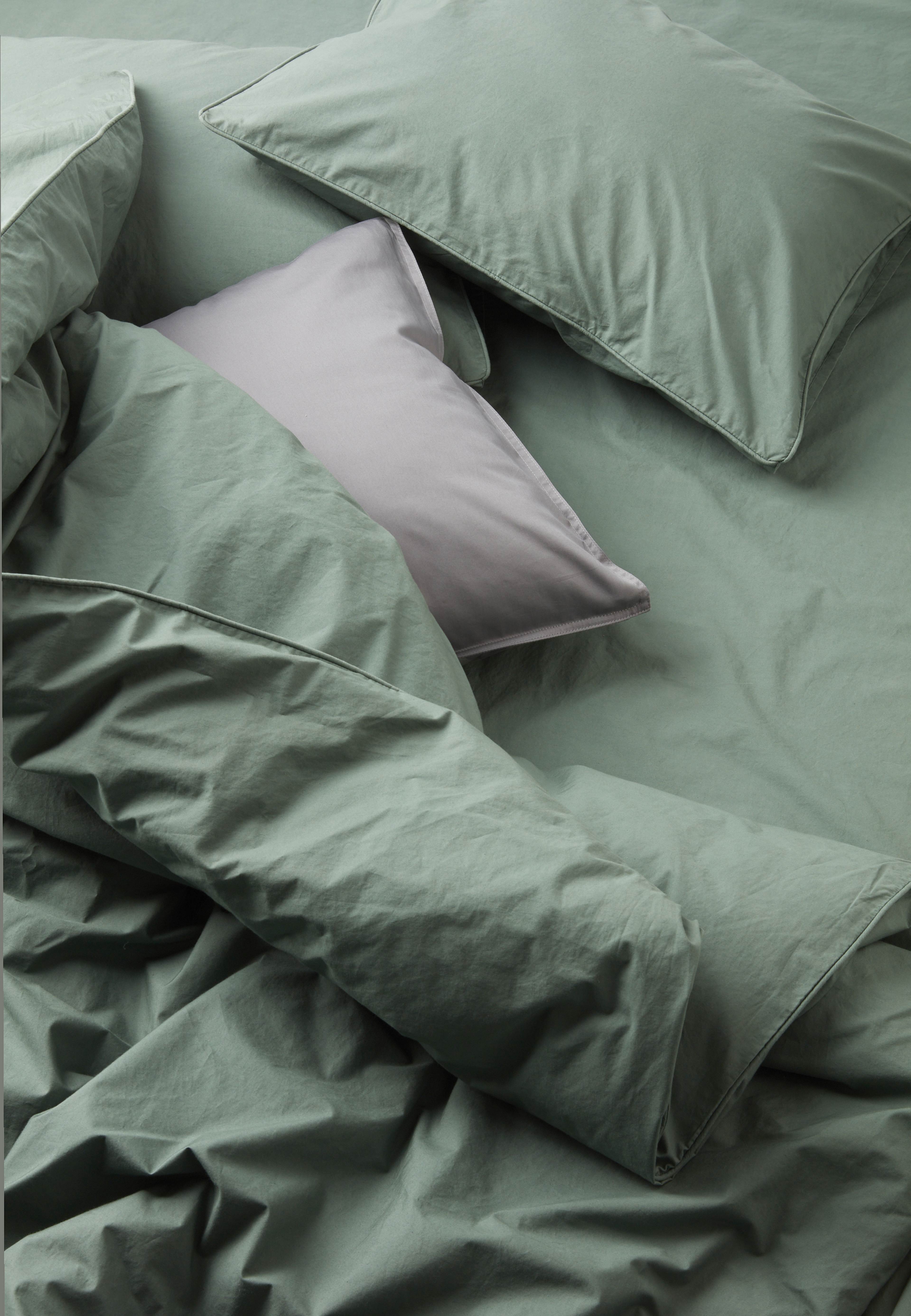 Enfärgat bäddset i percale 150x210 cm