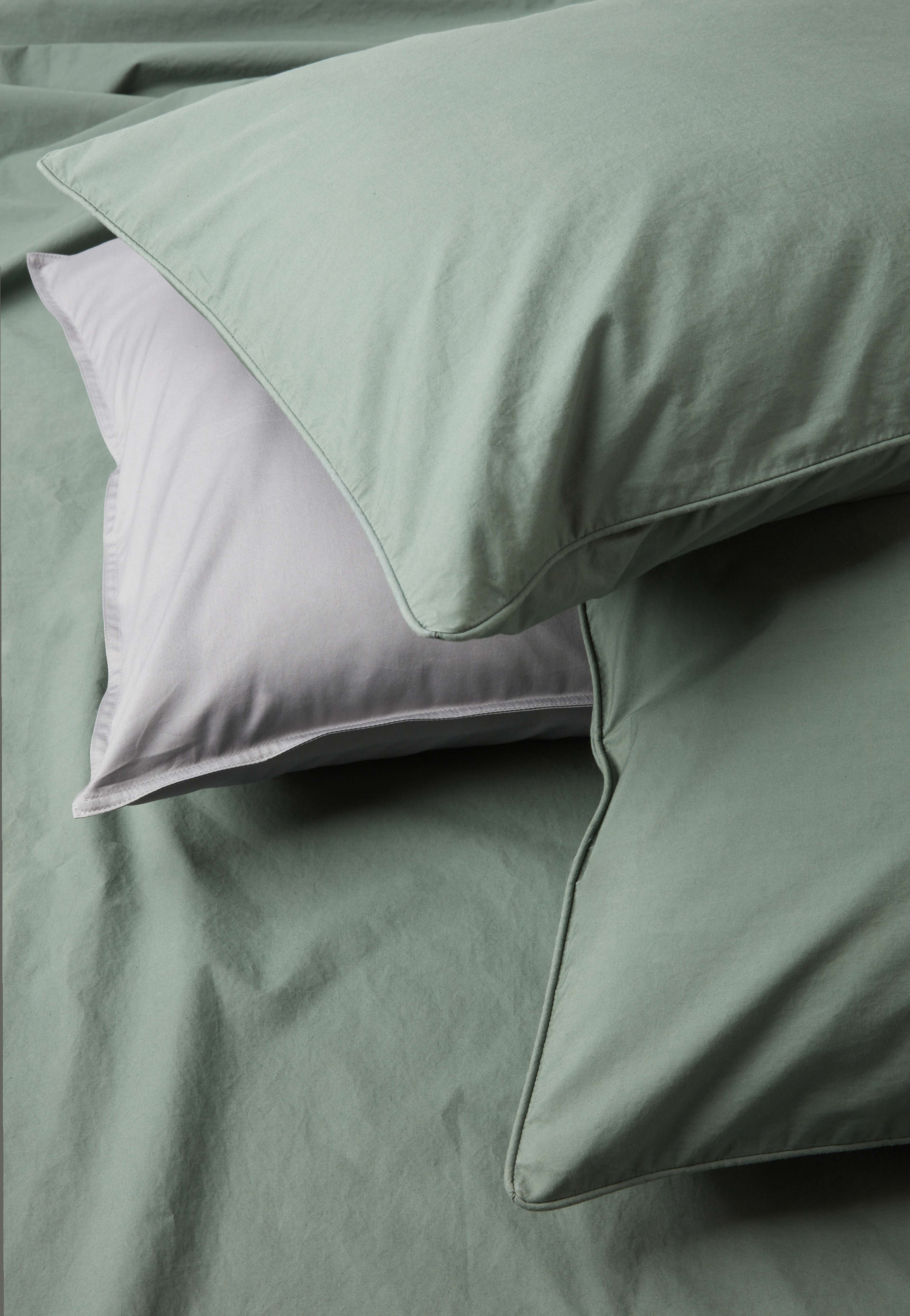Enfärgat bäddset i percale 220x210 cm
