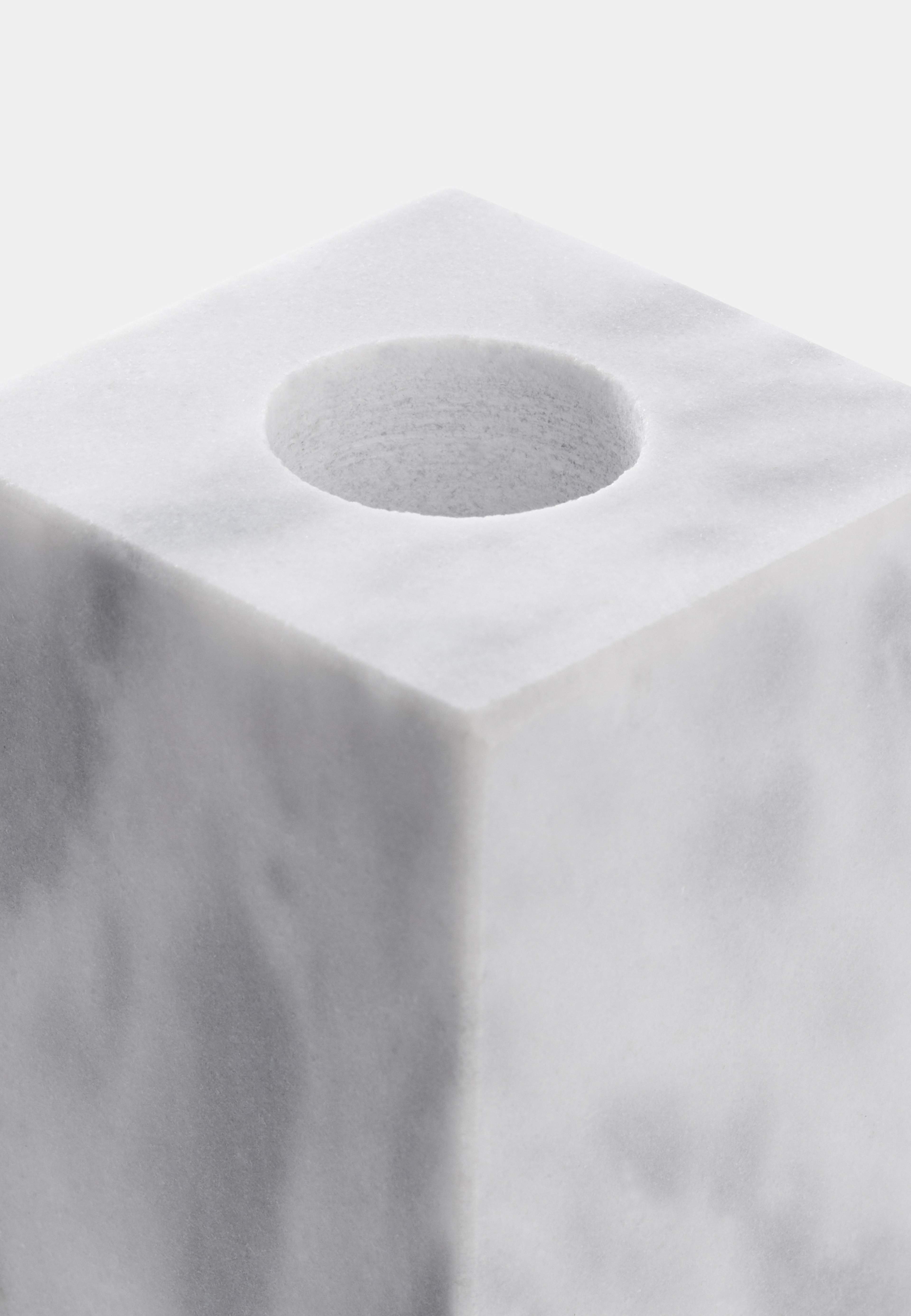 Ljusstake i marmor BLOCK 10 cm