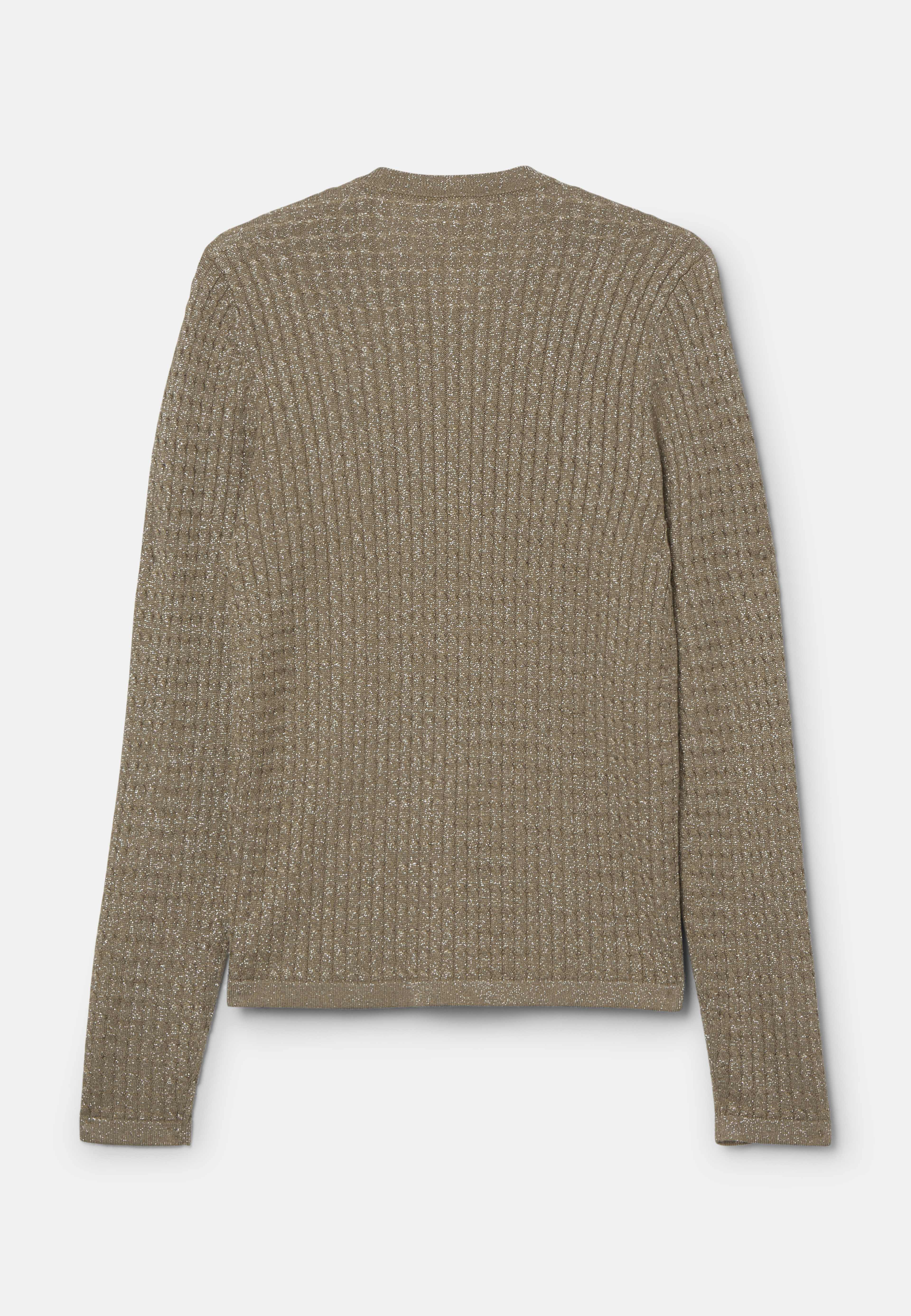 Glittrig kabelstickad cardigan INGRID