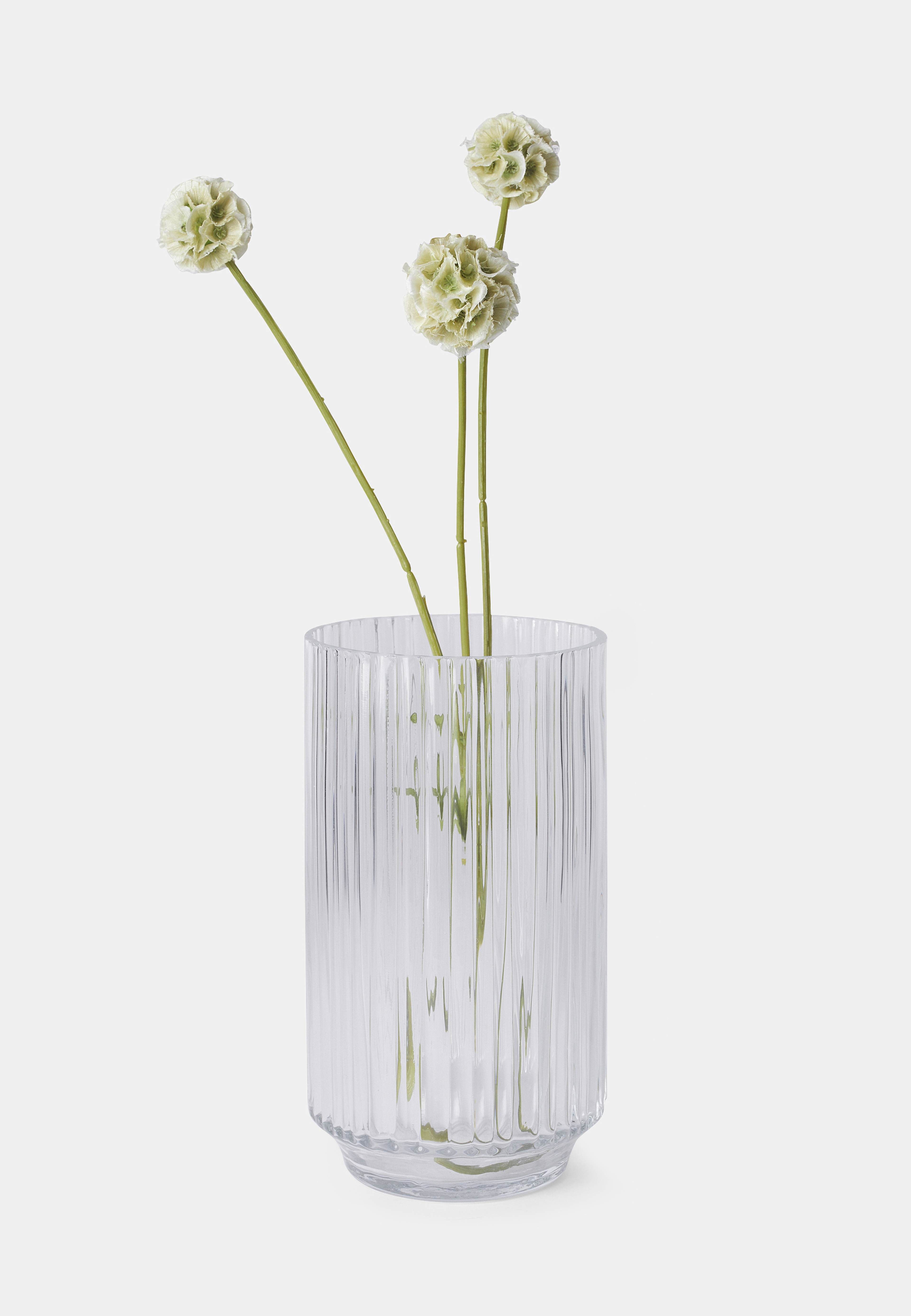 Vas i rillat glas BONNIE 21 cm