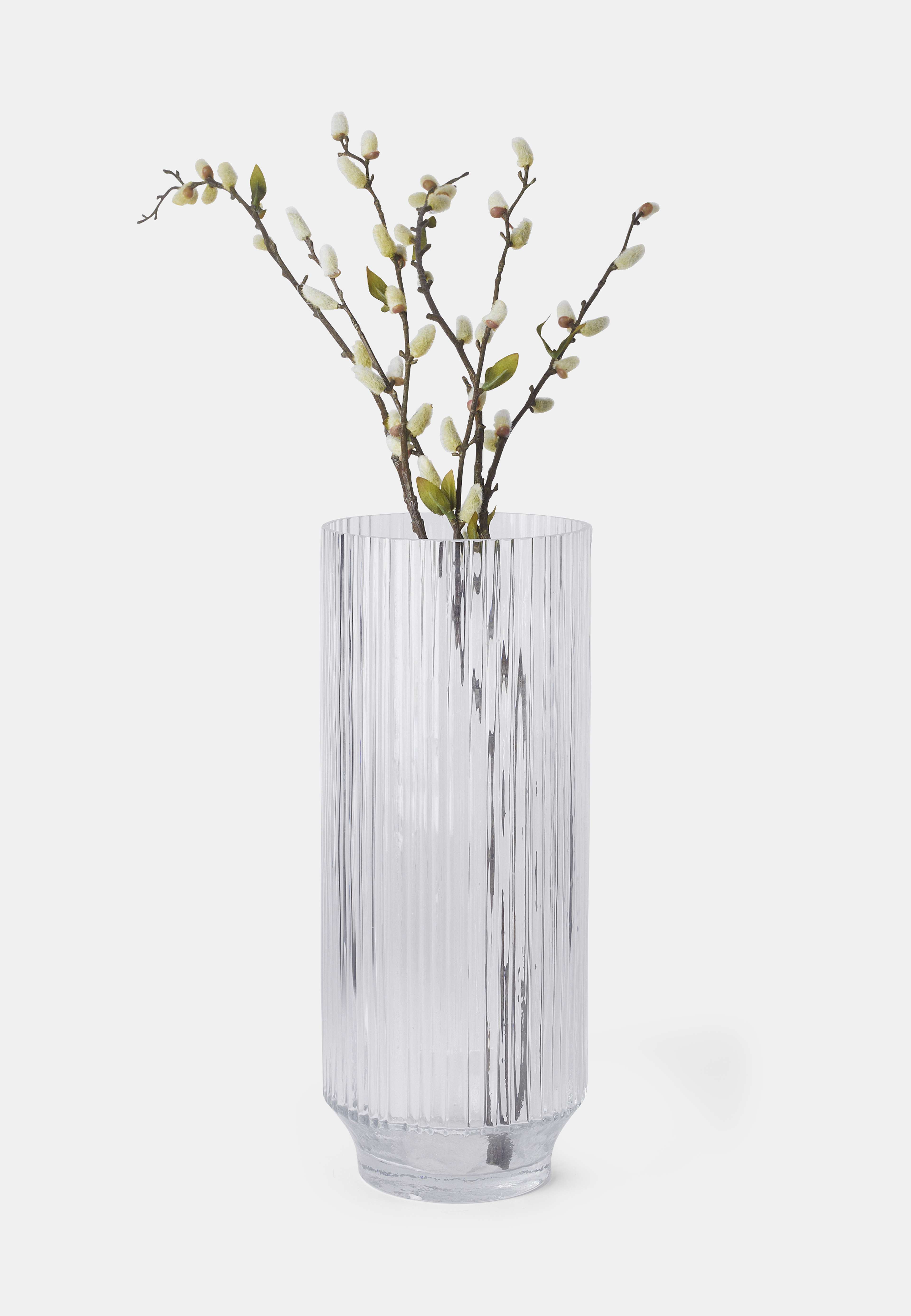 Vas i rillat glas BONNIE 37 cm