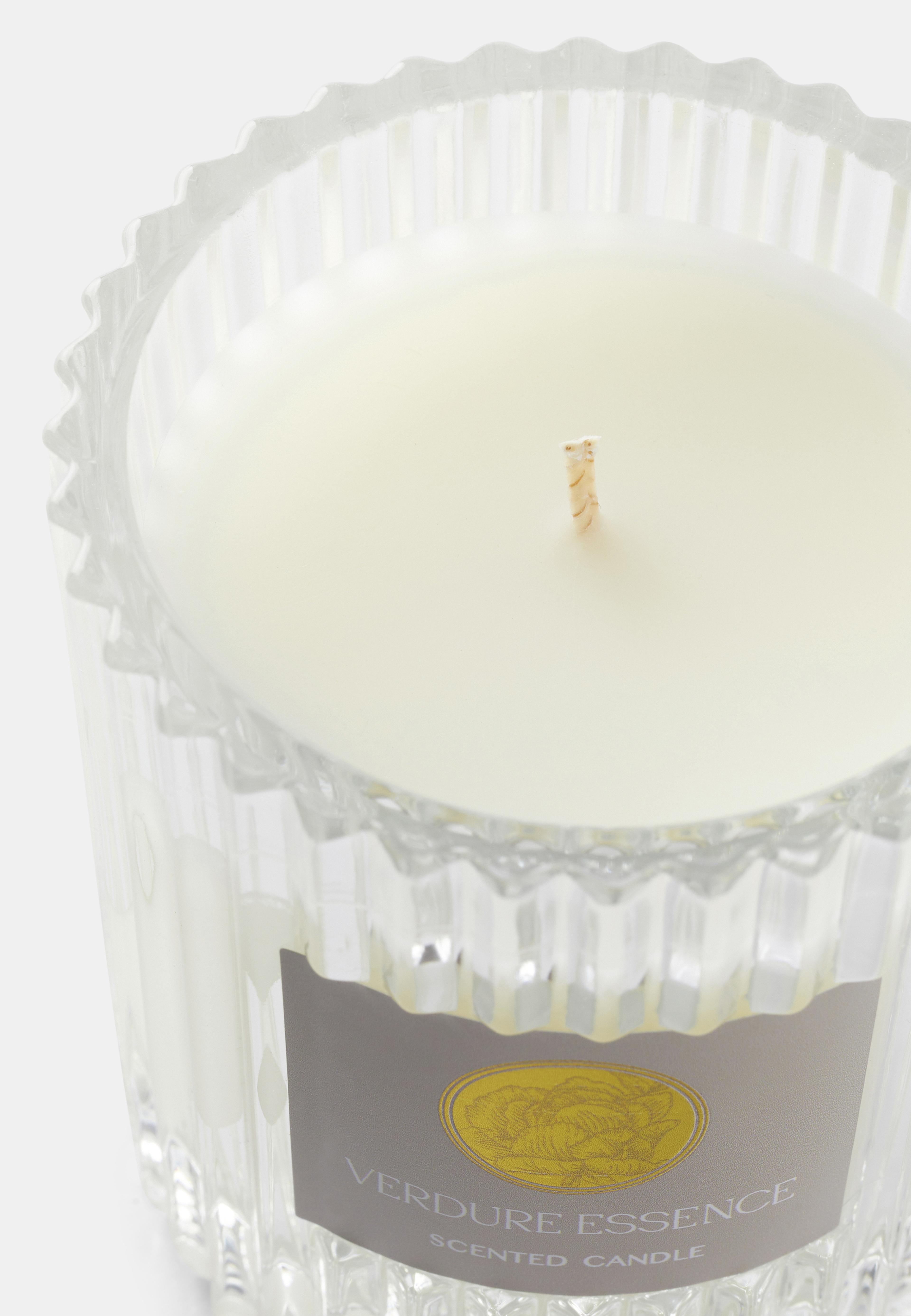 Doftljus i rillat glas