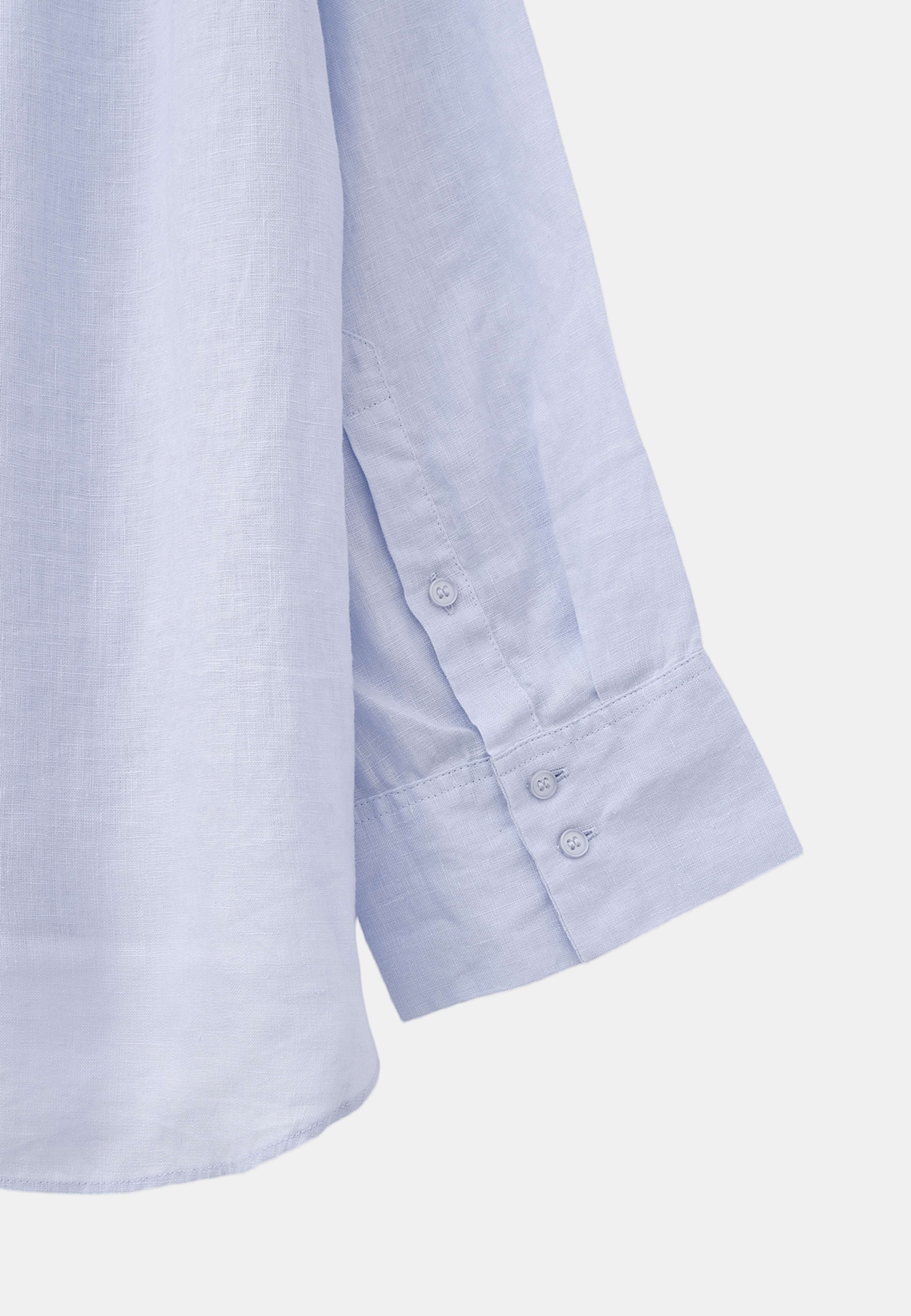 Linneskjorta ANYA, från Wera, i färgen Blue. Klicka för att öppna bilden i stort format