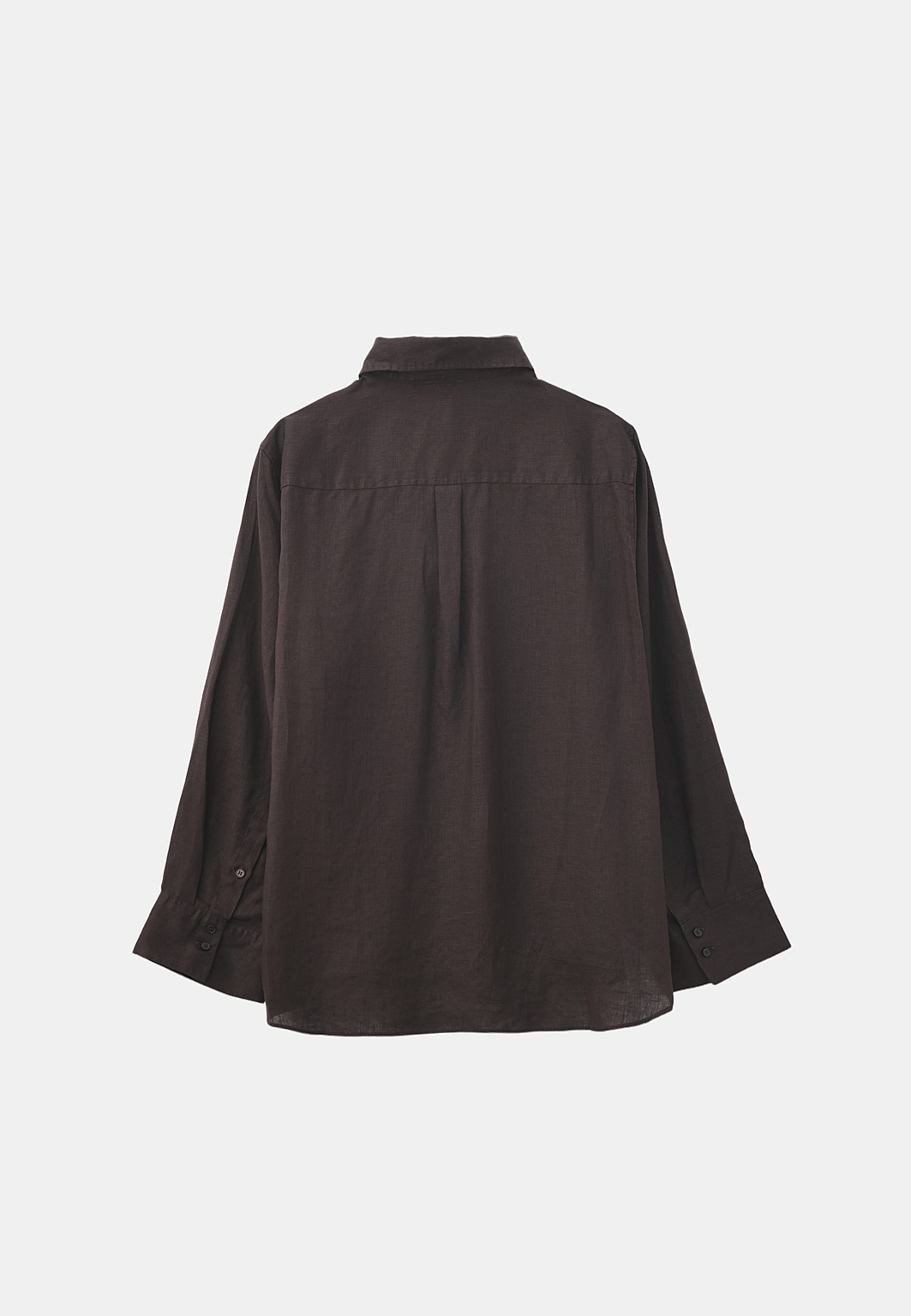 Linneskjorta ANYA, från Wera, i färgen Brown. Klicka för att öppna bilden i stort format