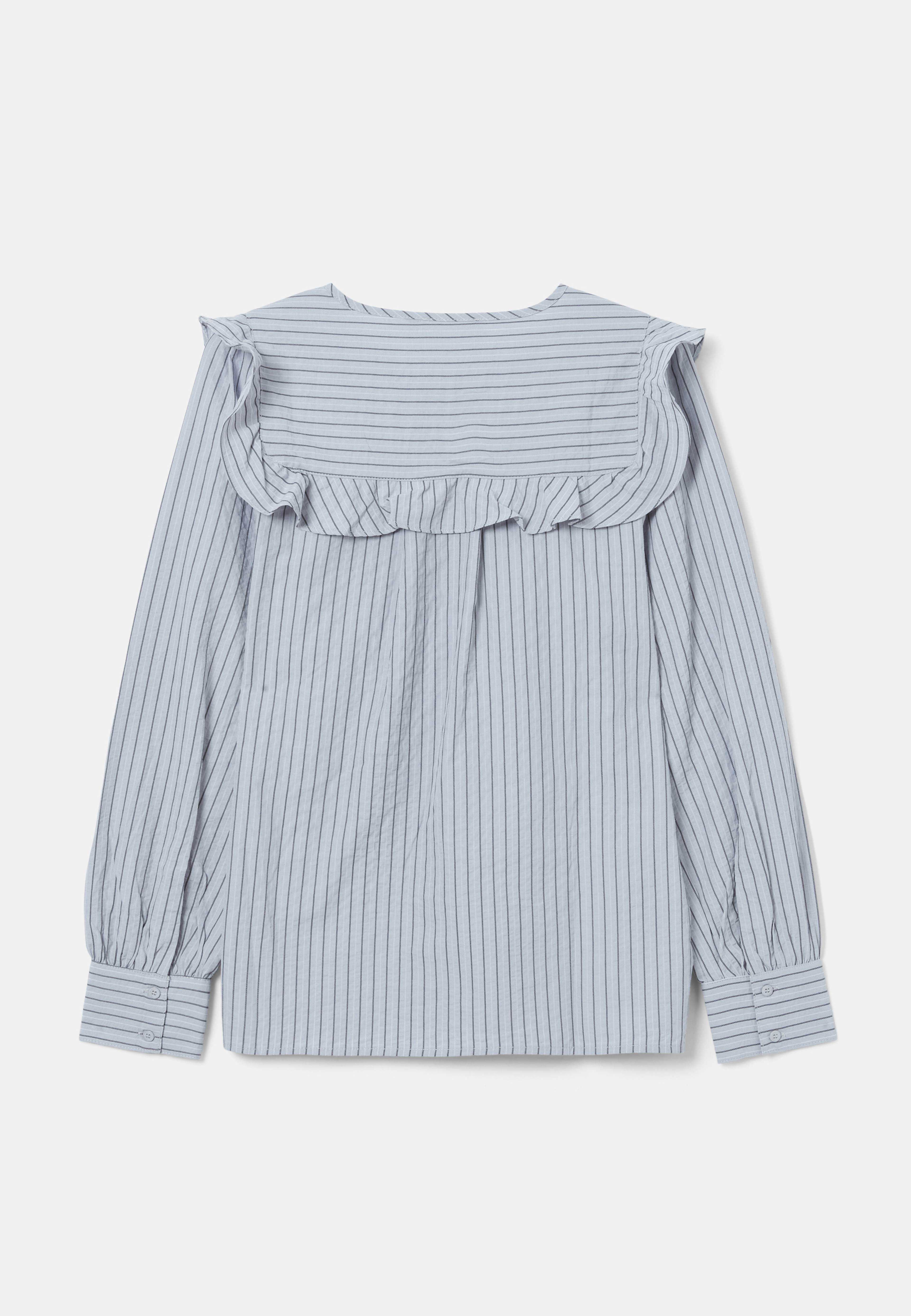 Blus med volang MARSALA