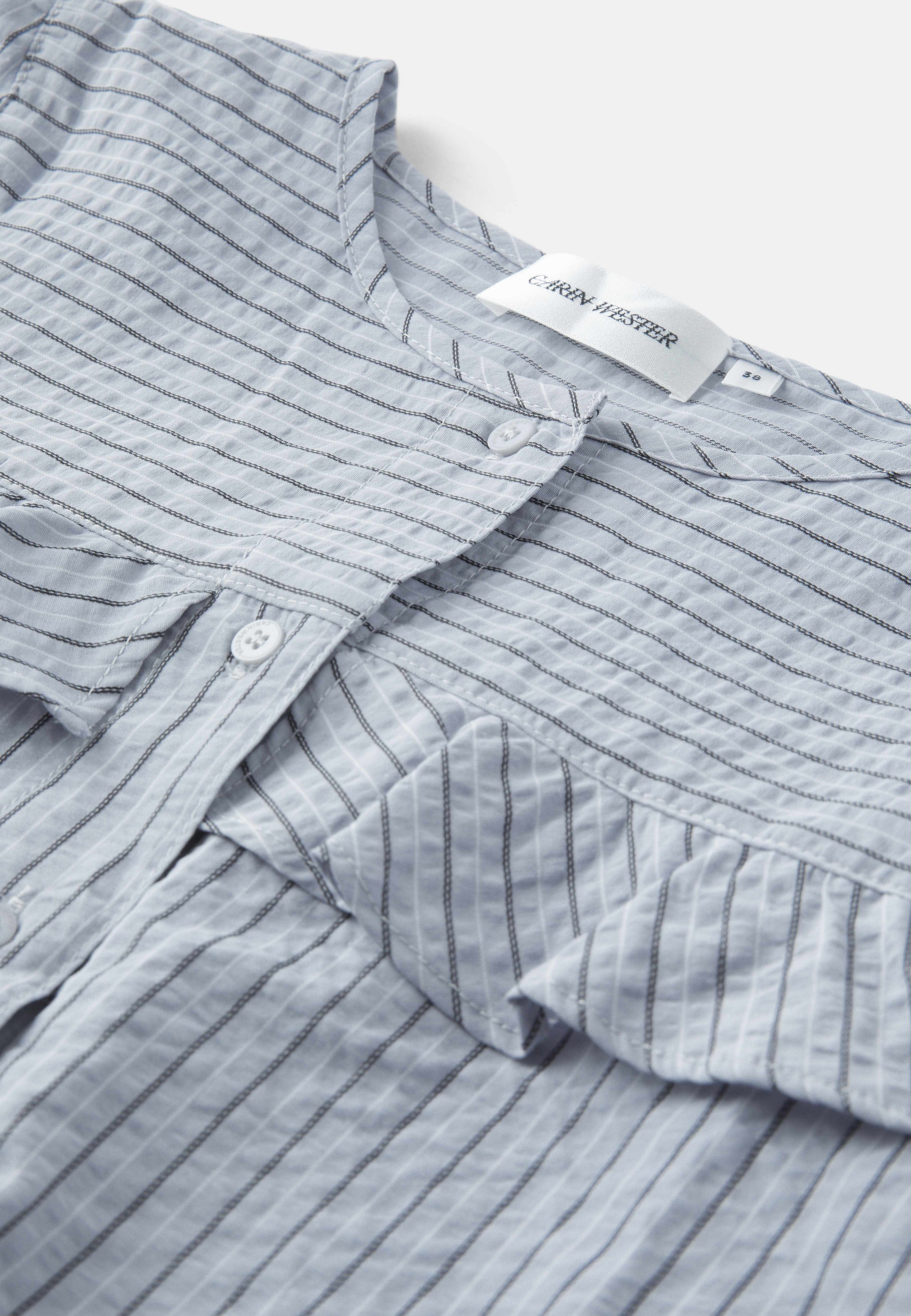 Blus med volang MARSALA