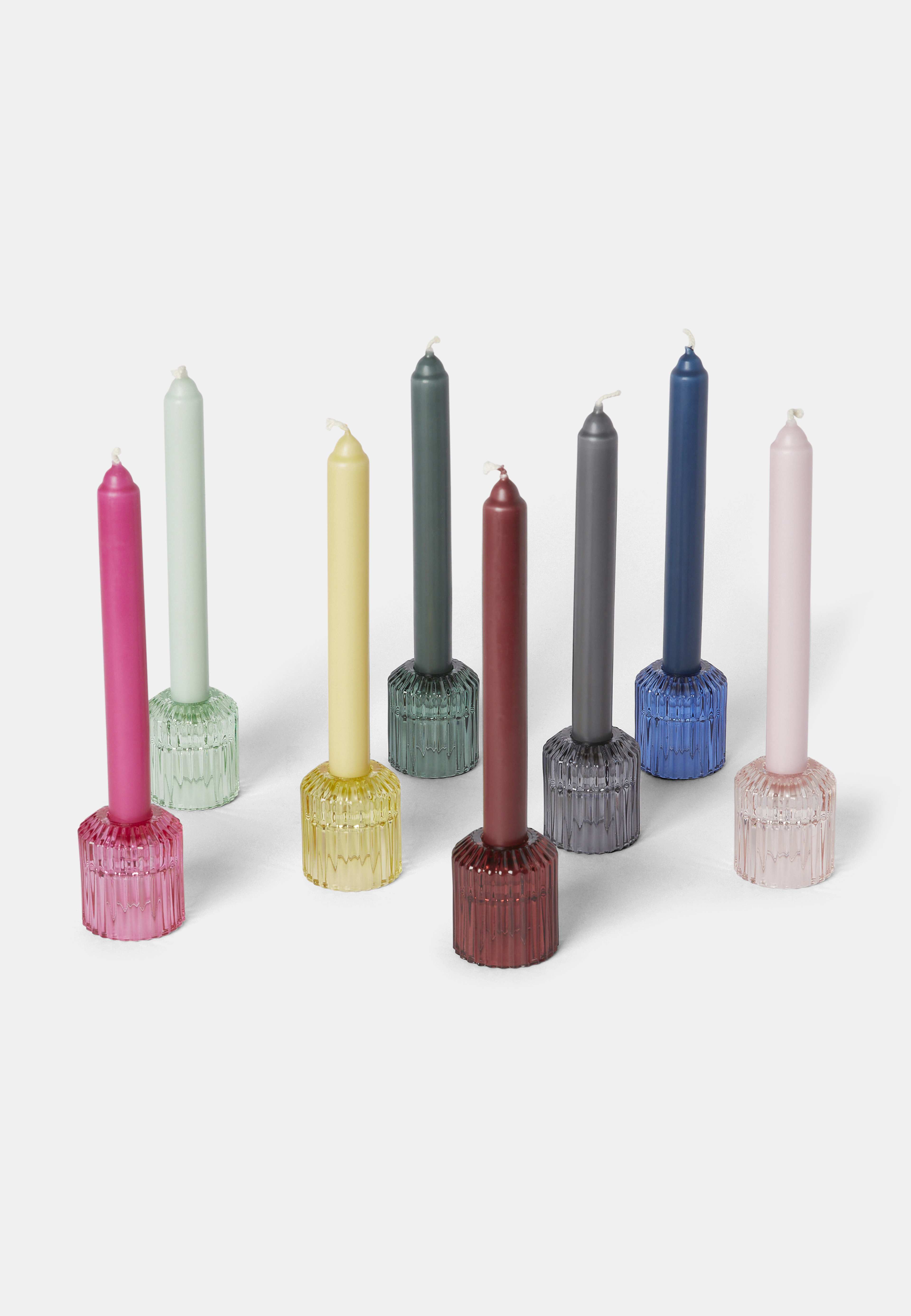 Gåvoset låg ljusstake och ljus, 2-pack