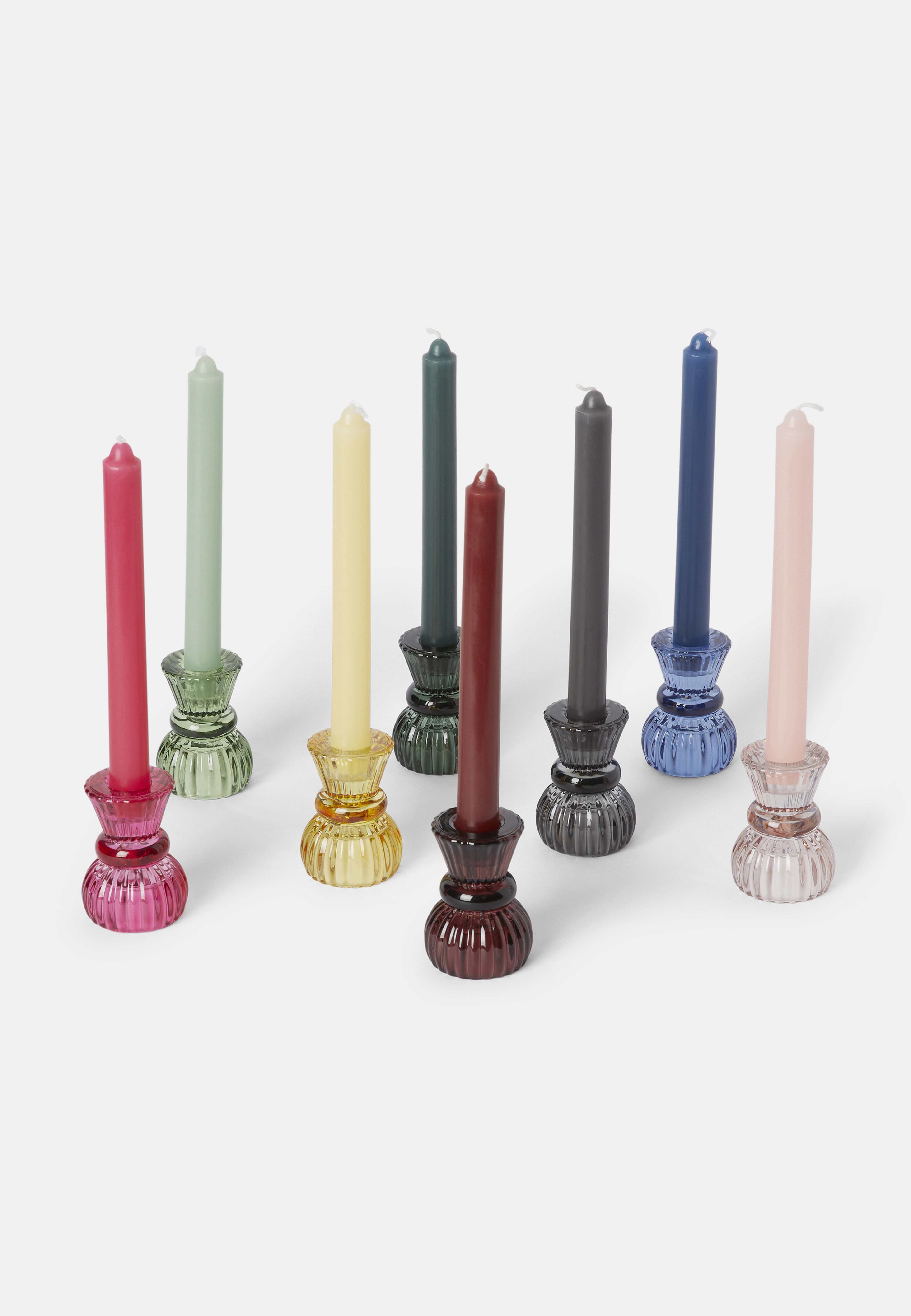 Gåvoset hög ljusstake och ljus, 2-pack