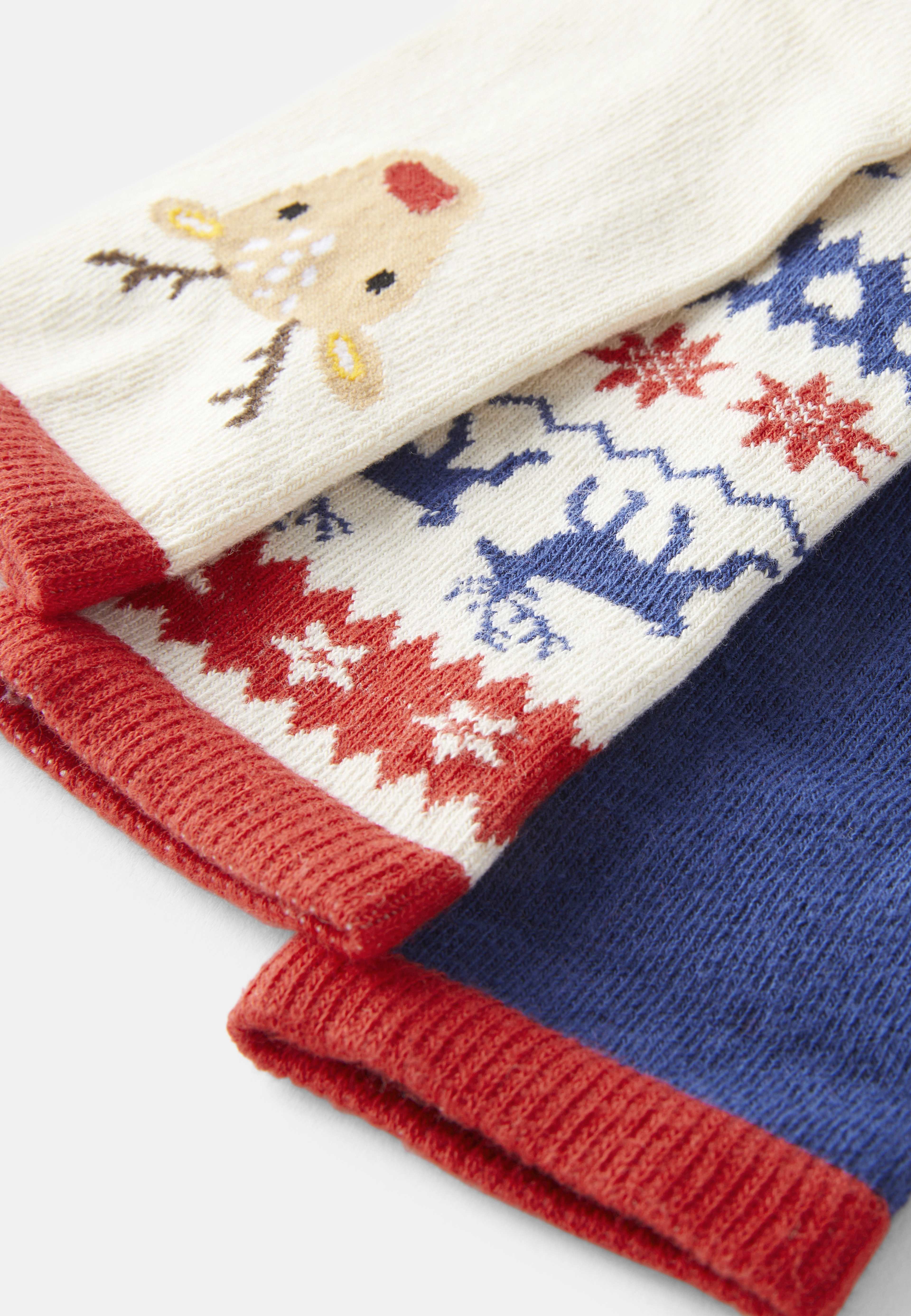 Strumpor med julmotiv, 3-pack