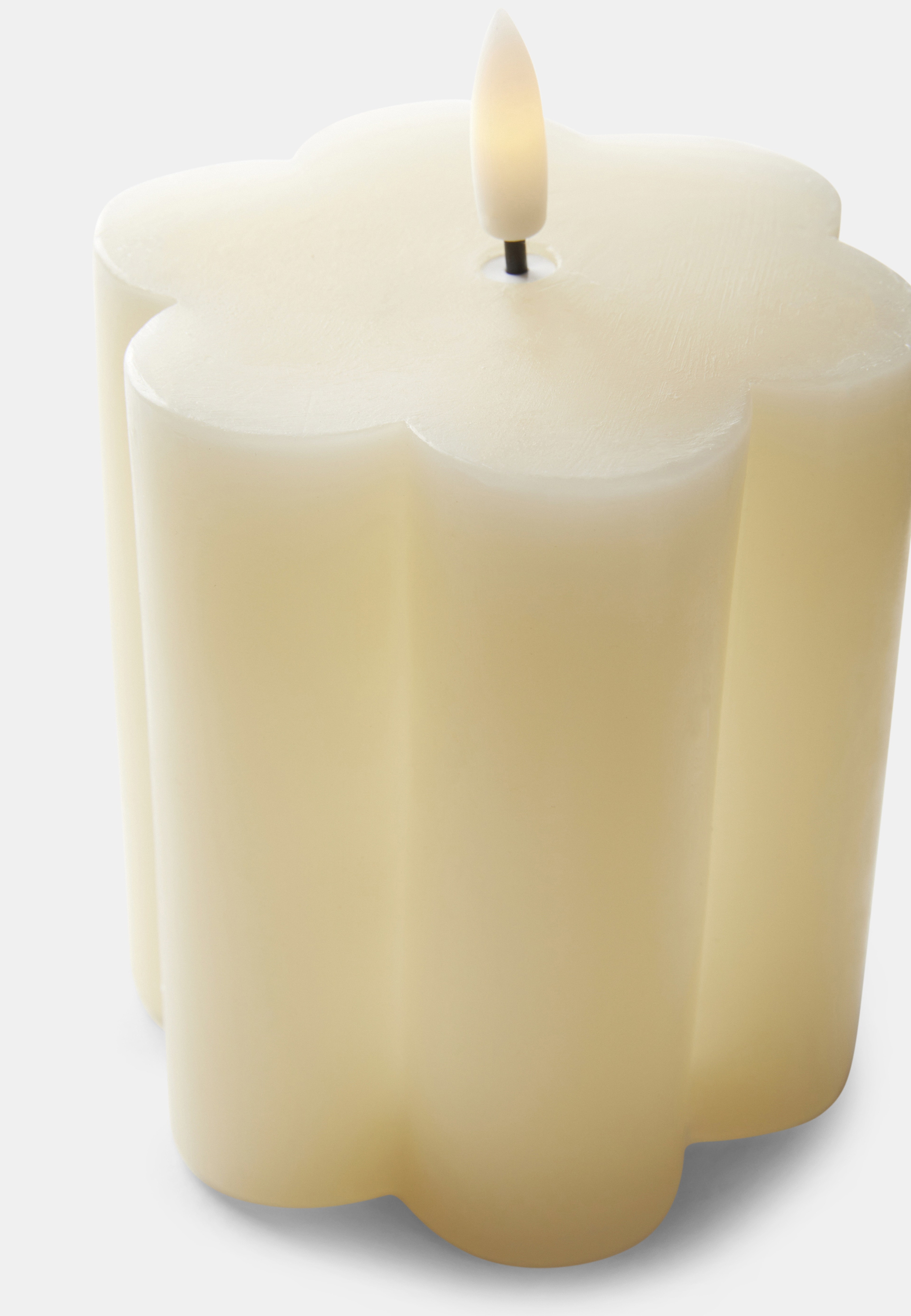 LED-blockljus med timer FLOWER 10 cm