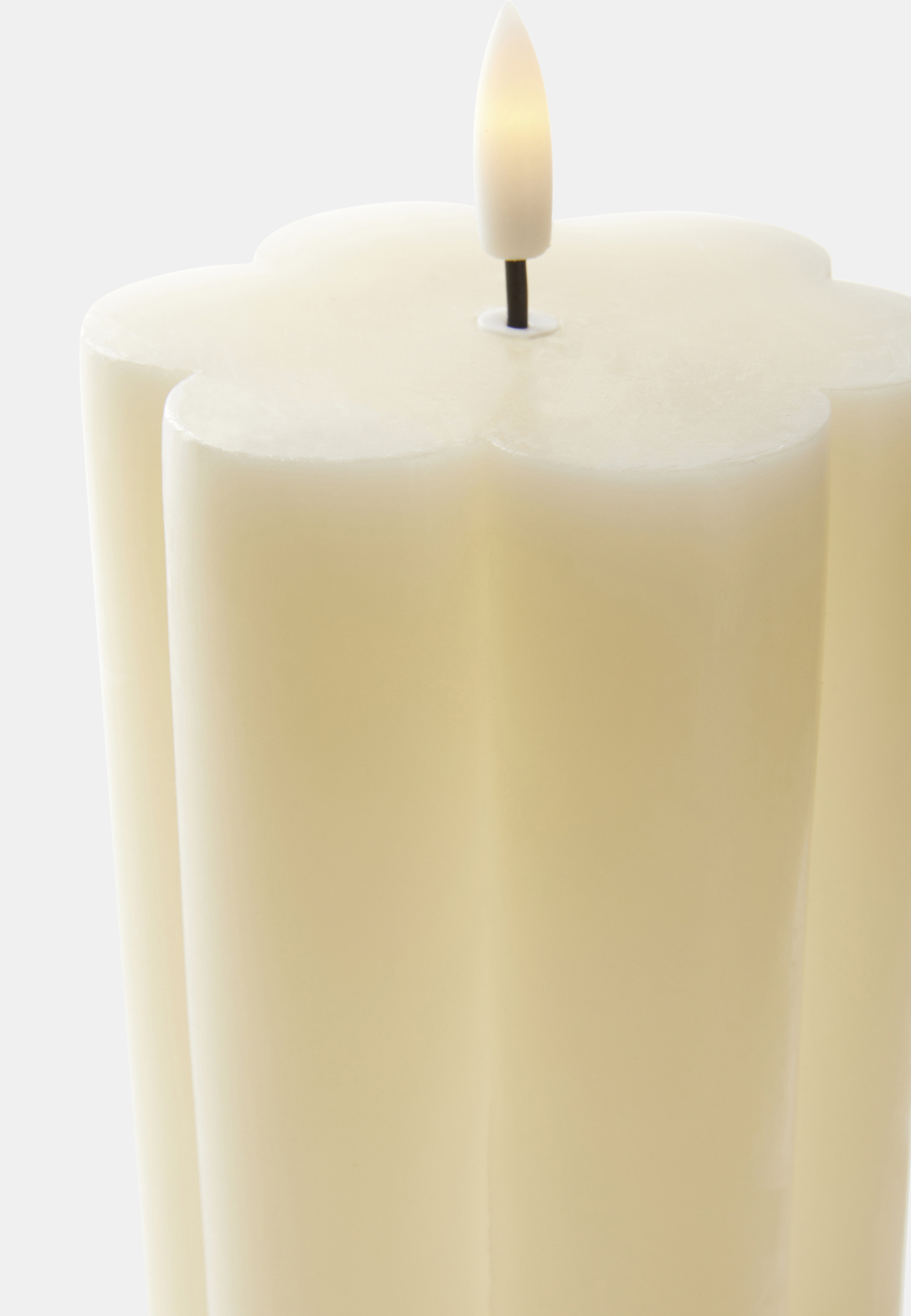 LED-blockljus med timer FLOWER 15 cm