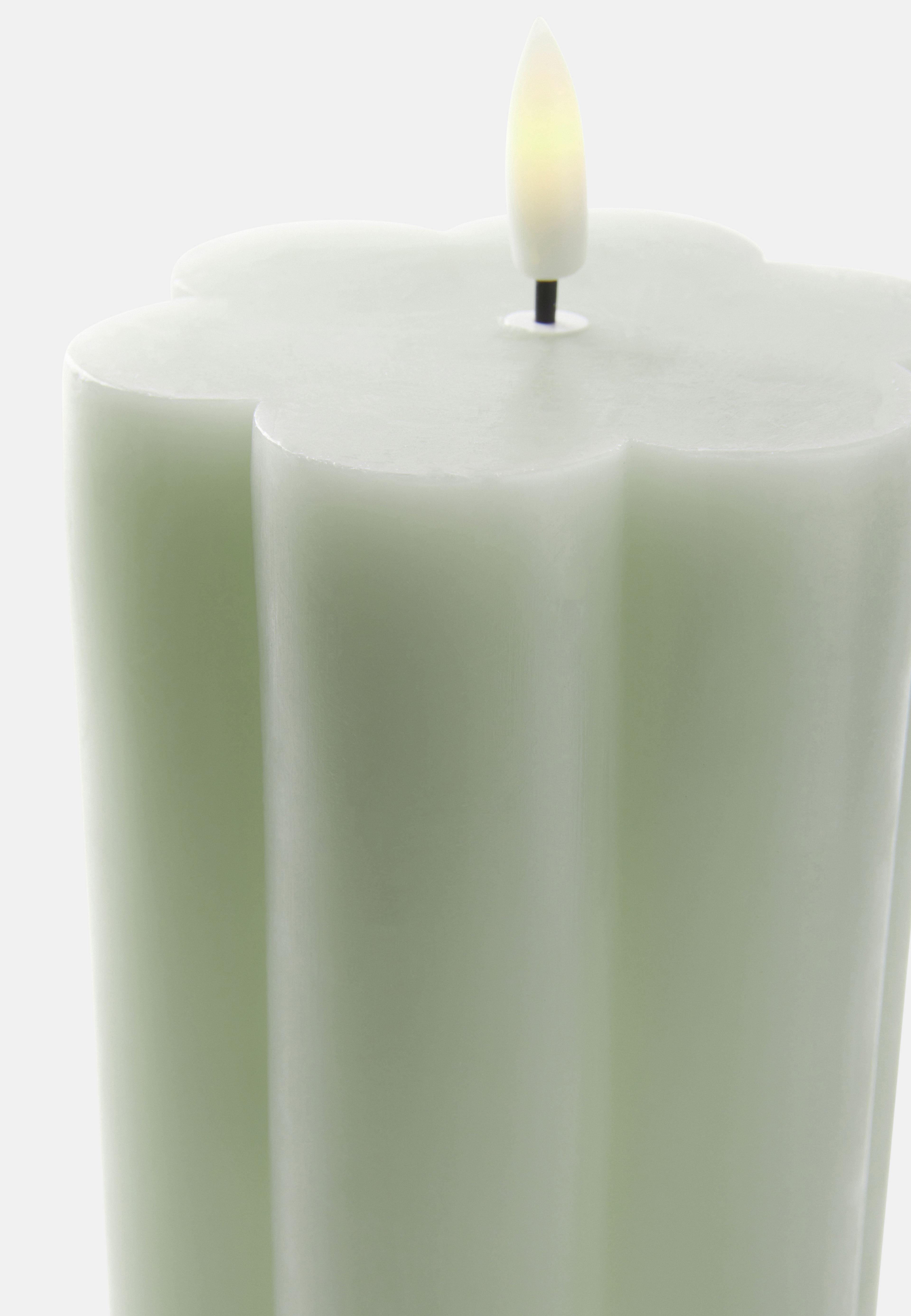 LED-blockljus med timer FLOWER 15 cm