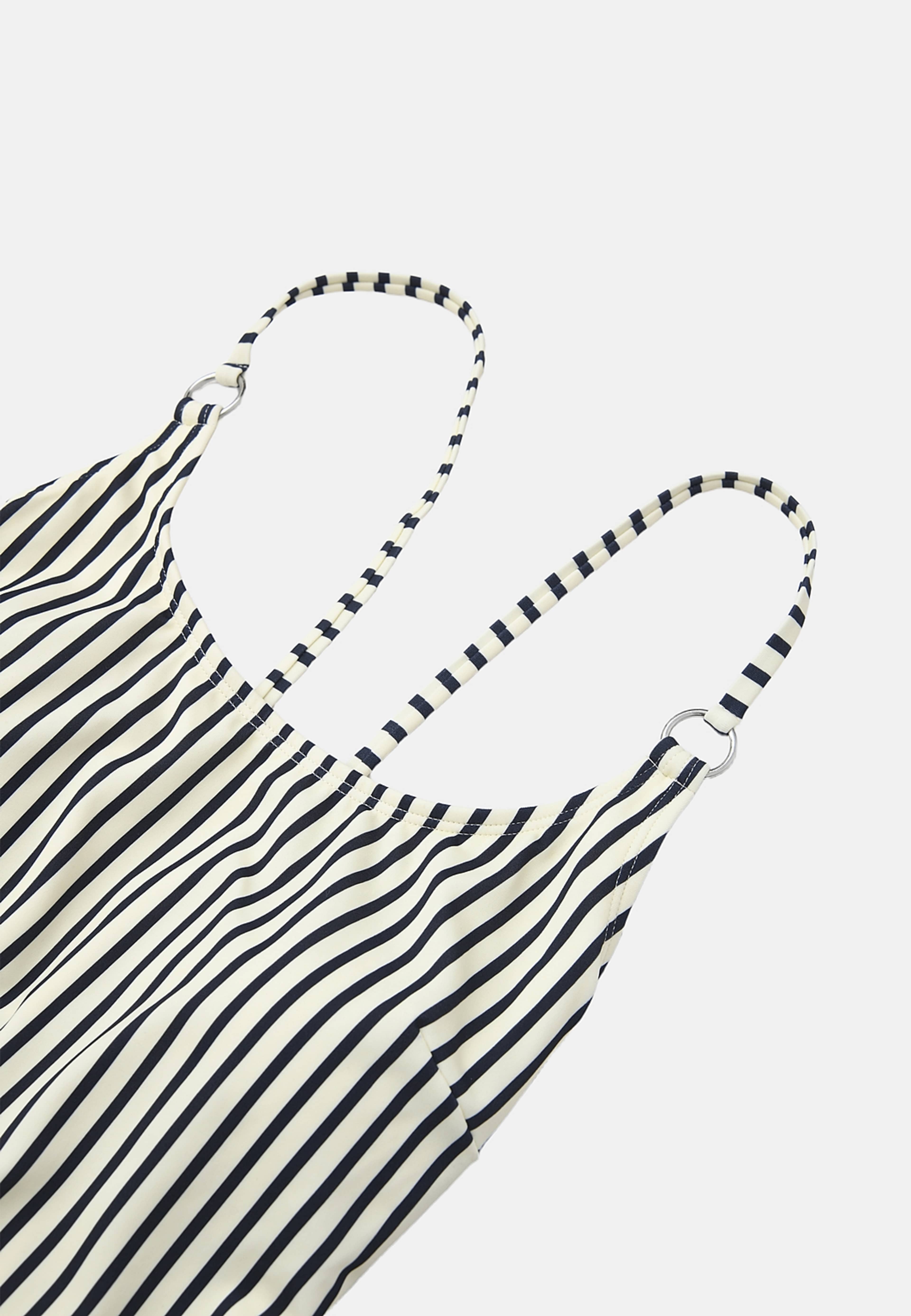 Baddräkt HANNI, från Å WOMAN, i färgen Navy Stripe. Klicka för att öppna bilden i stort format