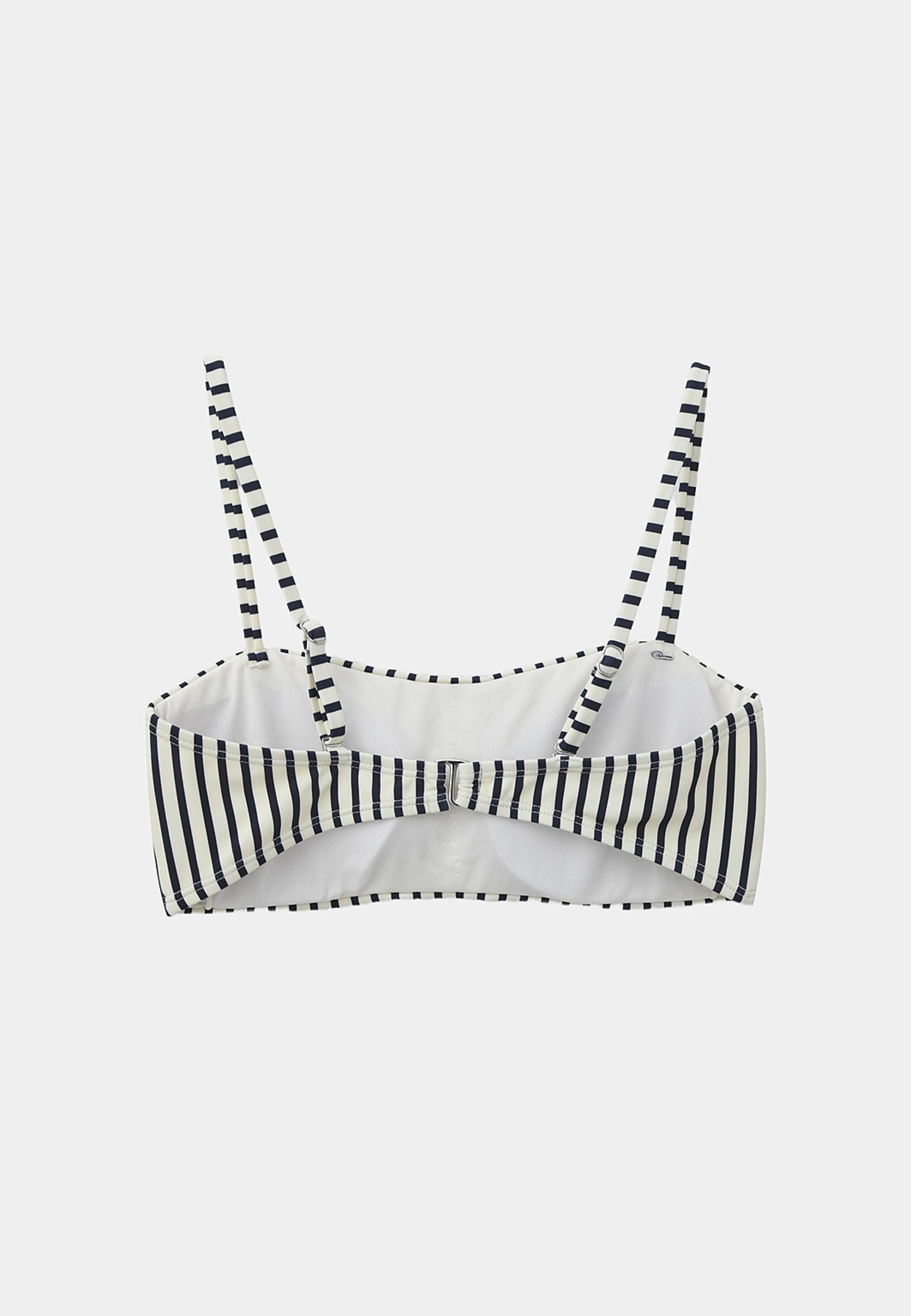 Bikinitopp bandeau MAJA, från Å WOMAN, i färgen Navy Stripe. Klicka för att öppna bilden i stort format