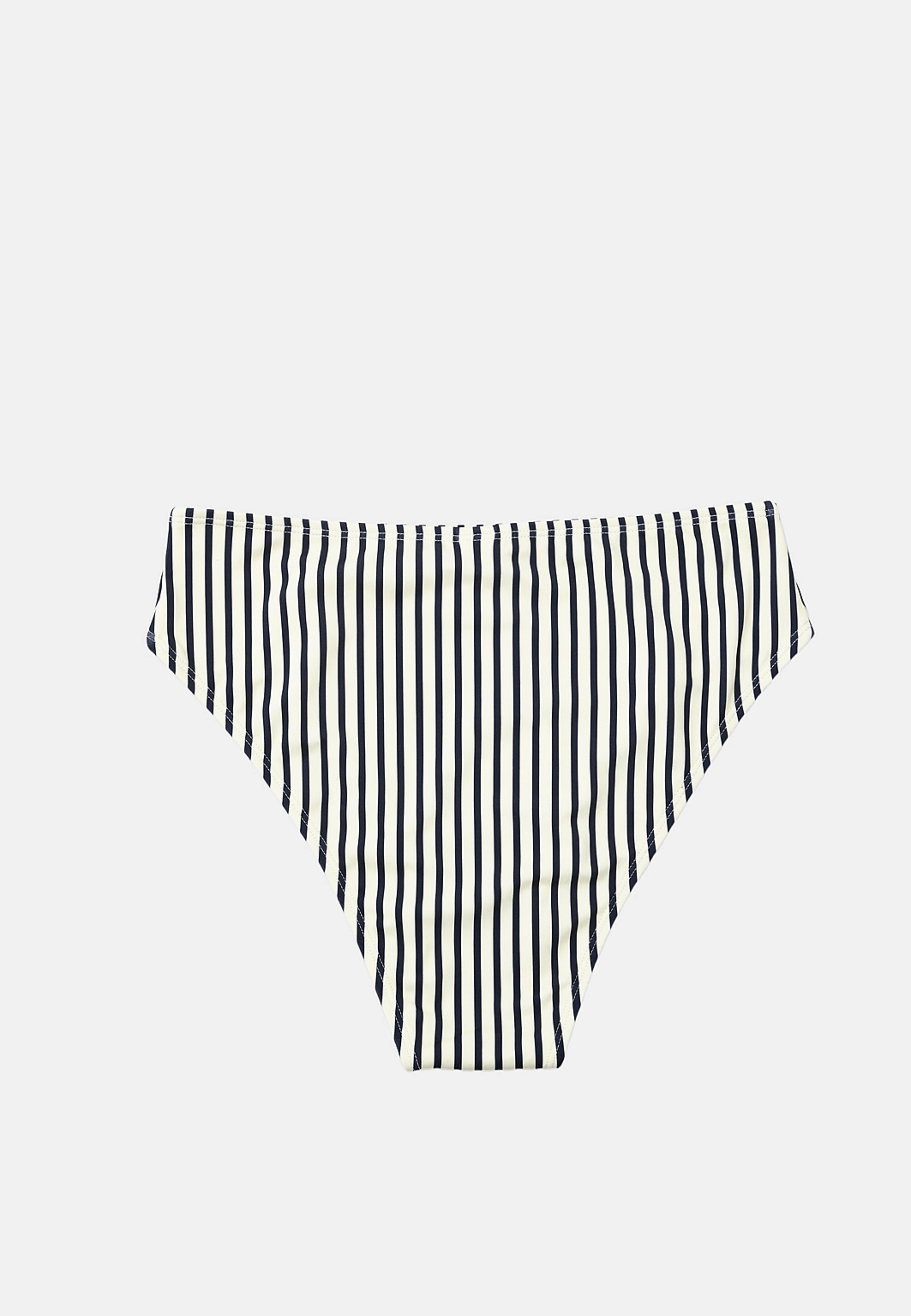 Bikinotrosa med hög midja YLVA, från Å WOMAN, i färgen Navy Stripe. Klicka för att öppna bilden i stort format