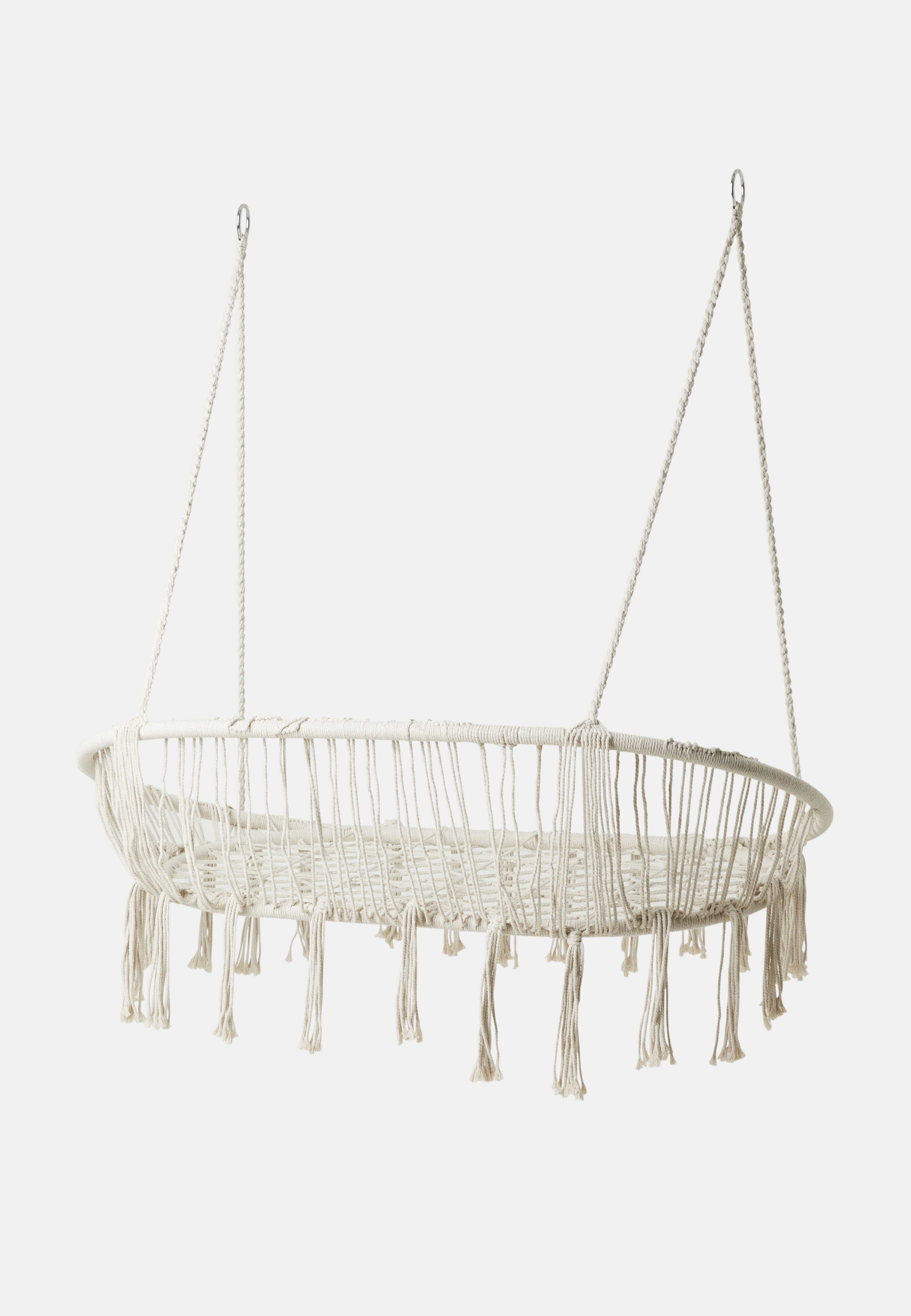 Hängsoffa i makramé
