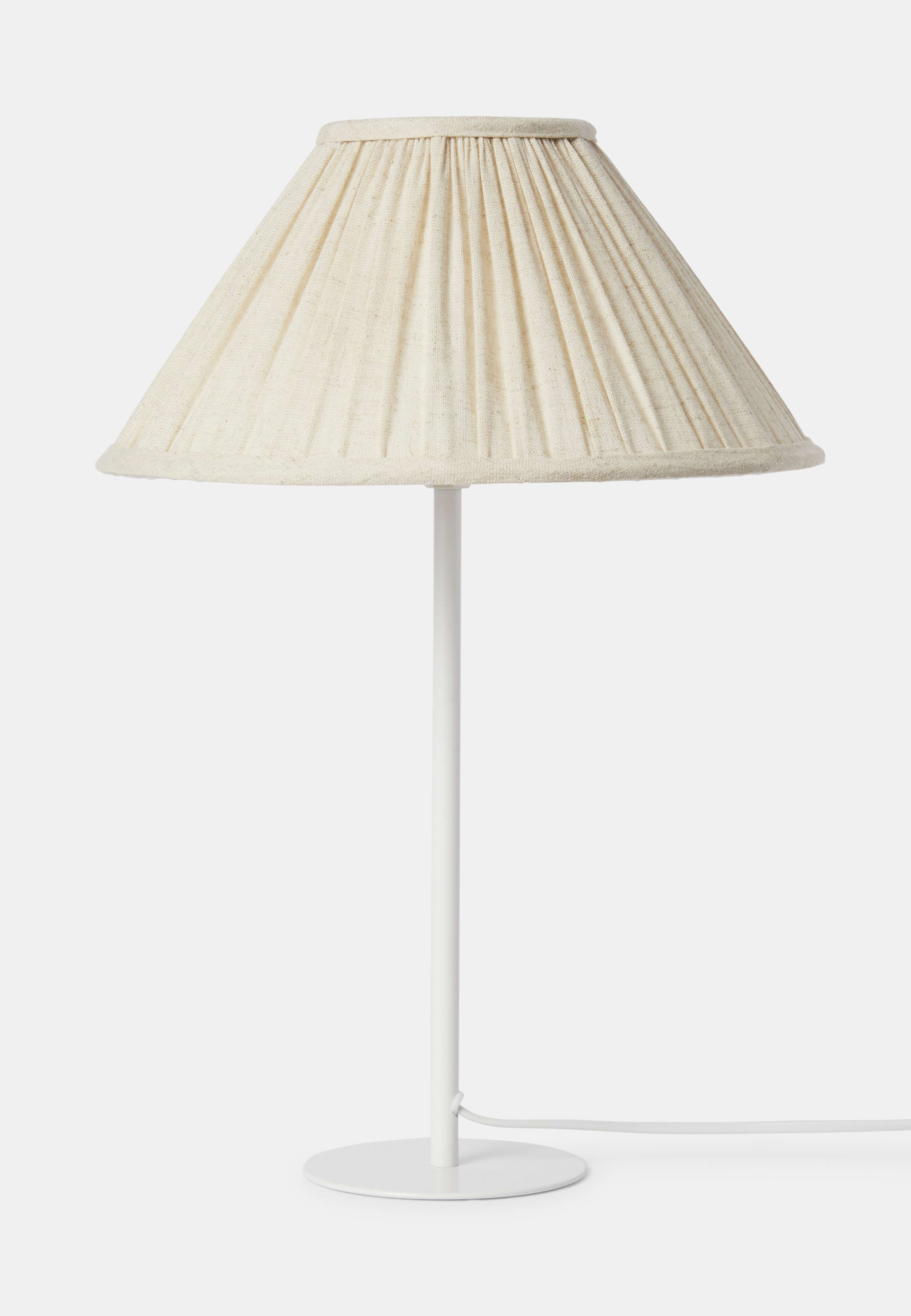 Plisserad lampskärm i linnemix 30 cm