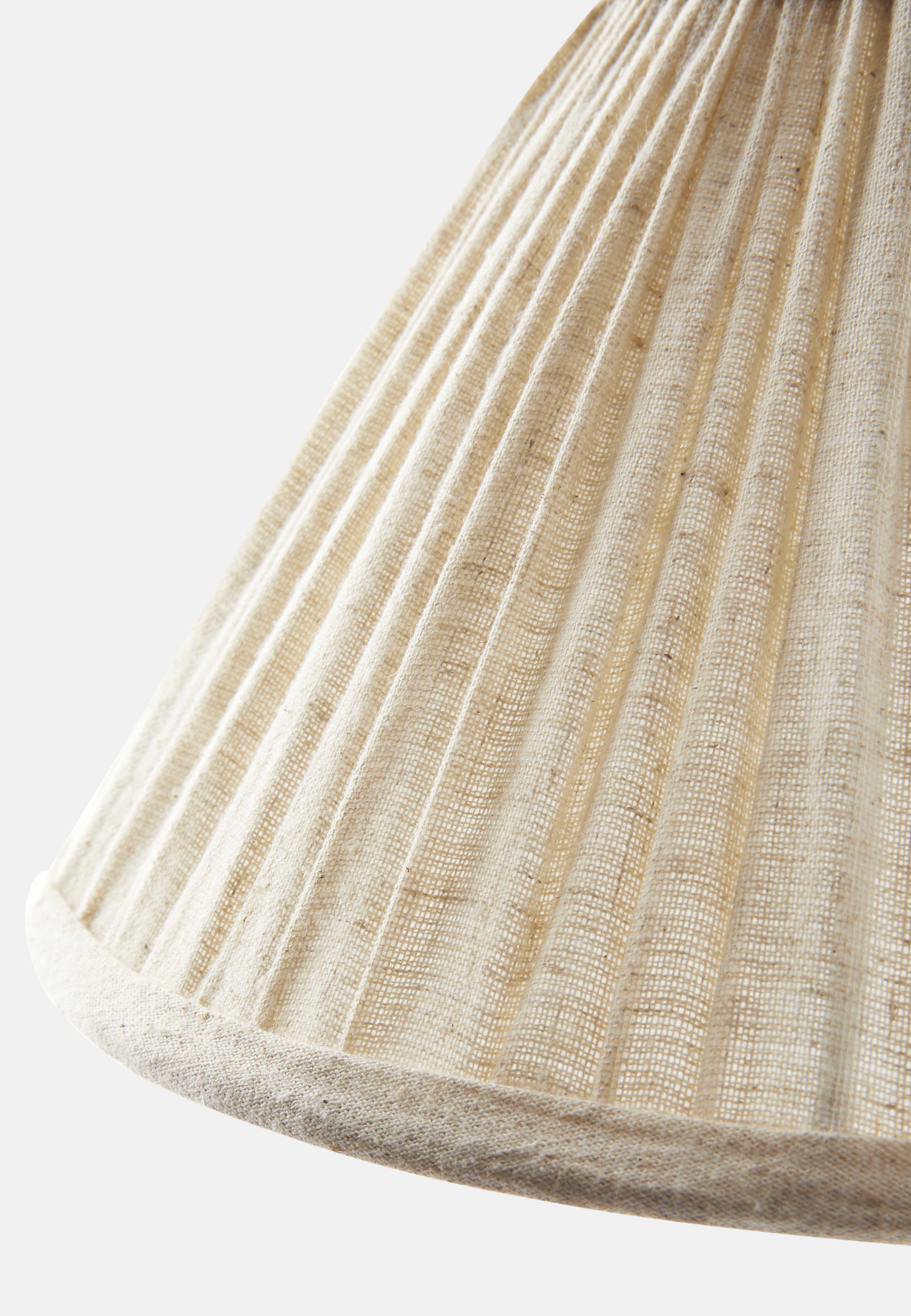 Plisserad lampskärm i linnemix 30 cm