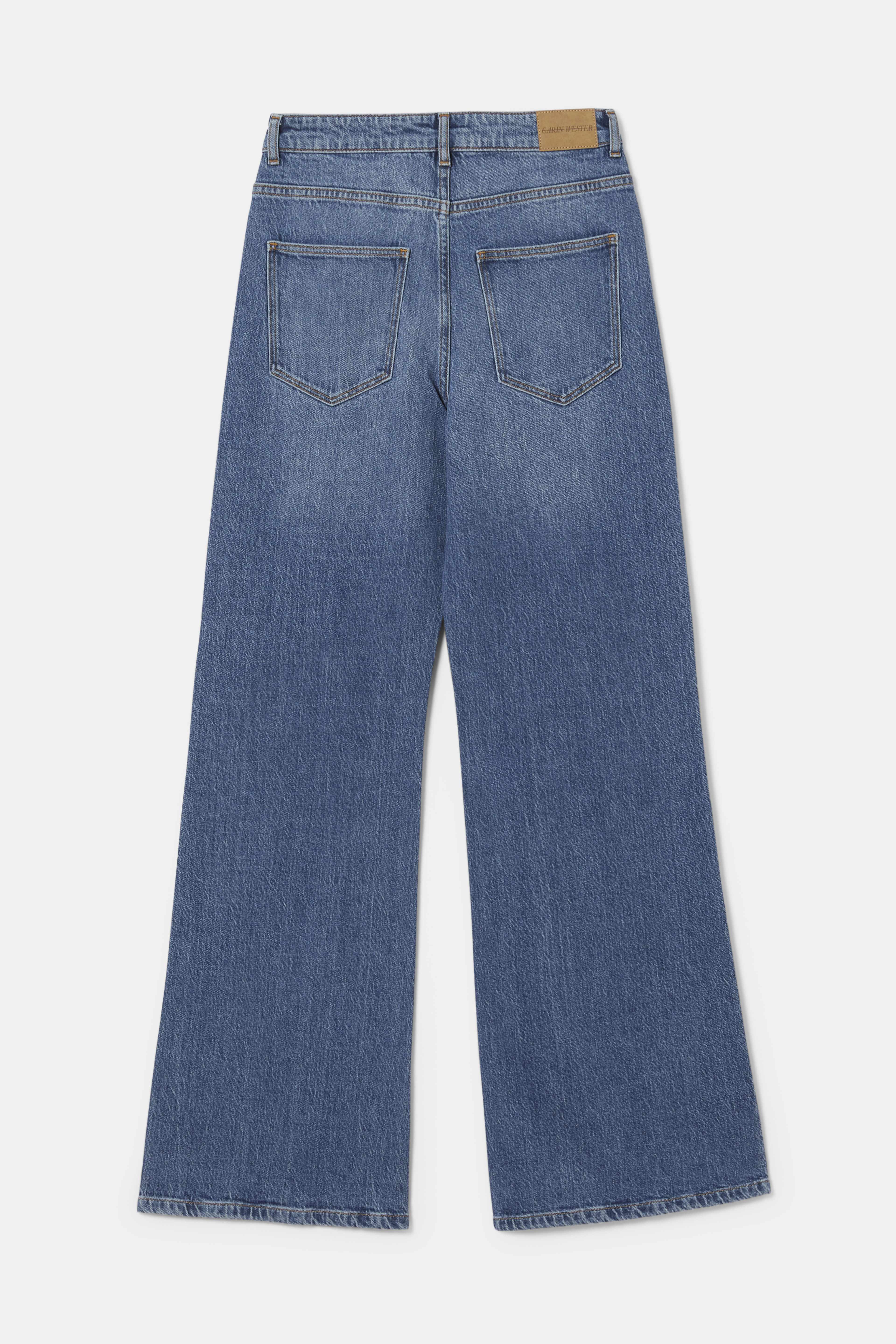 Raka jeans med hög midja CINDY