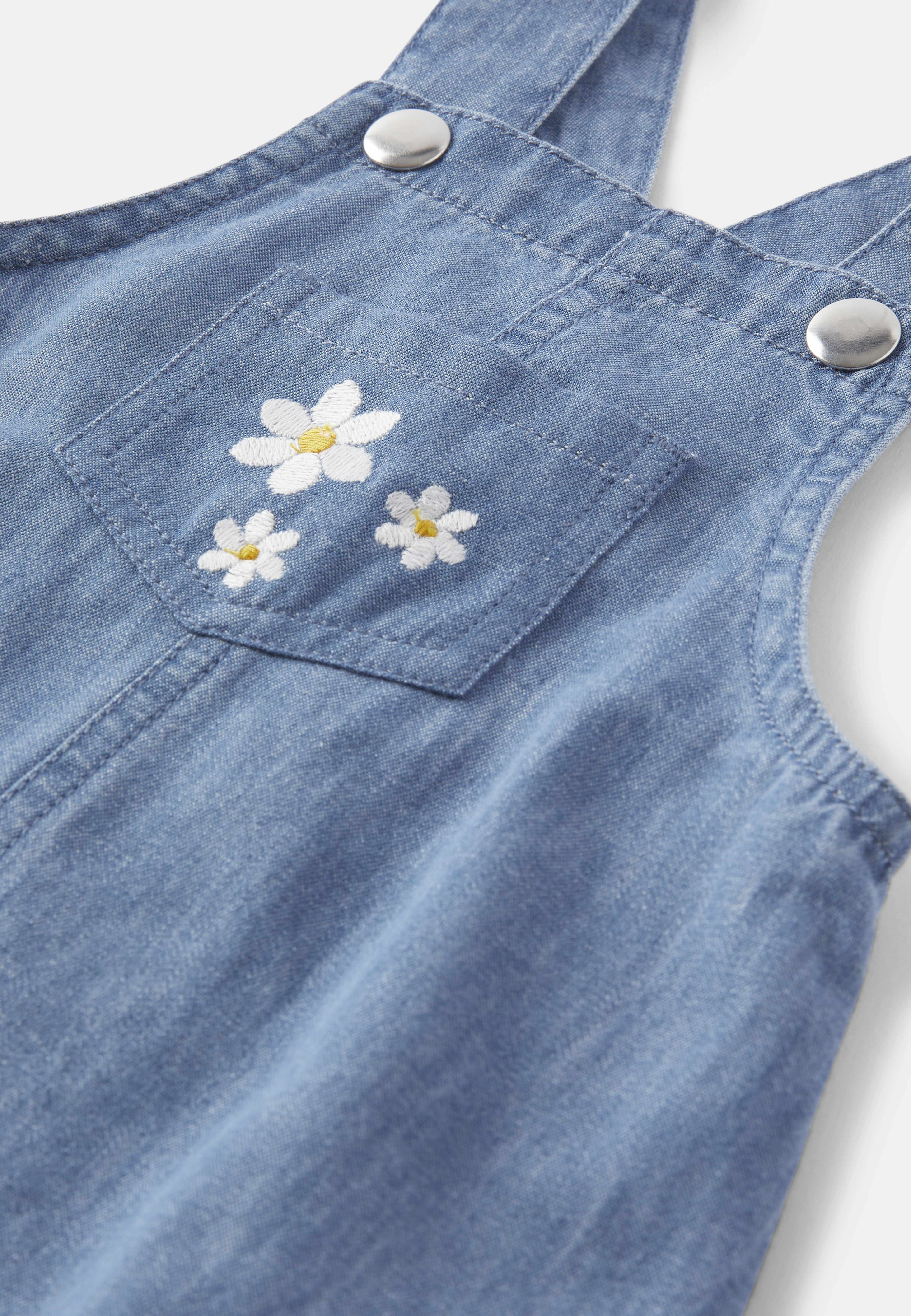 Denimklänning med broderi DOLLI