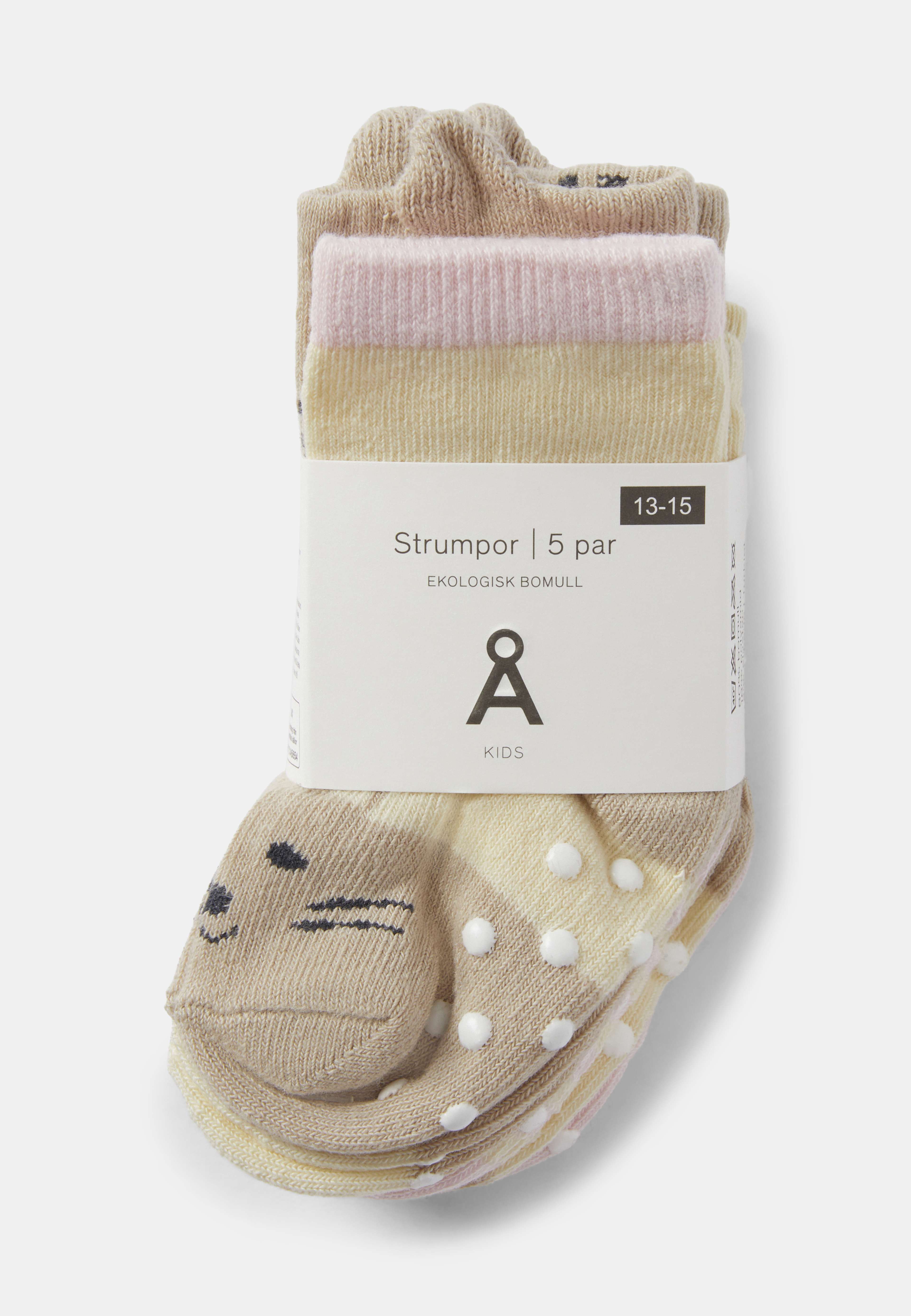 Strumpor med halkskydd, 5-pack