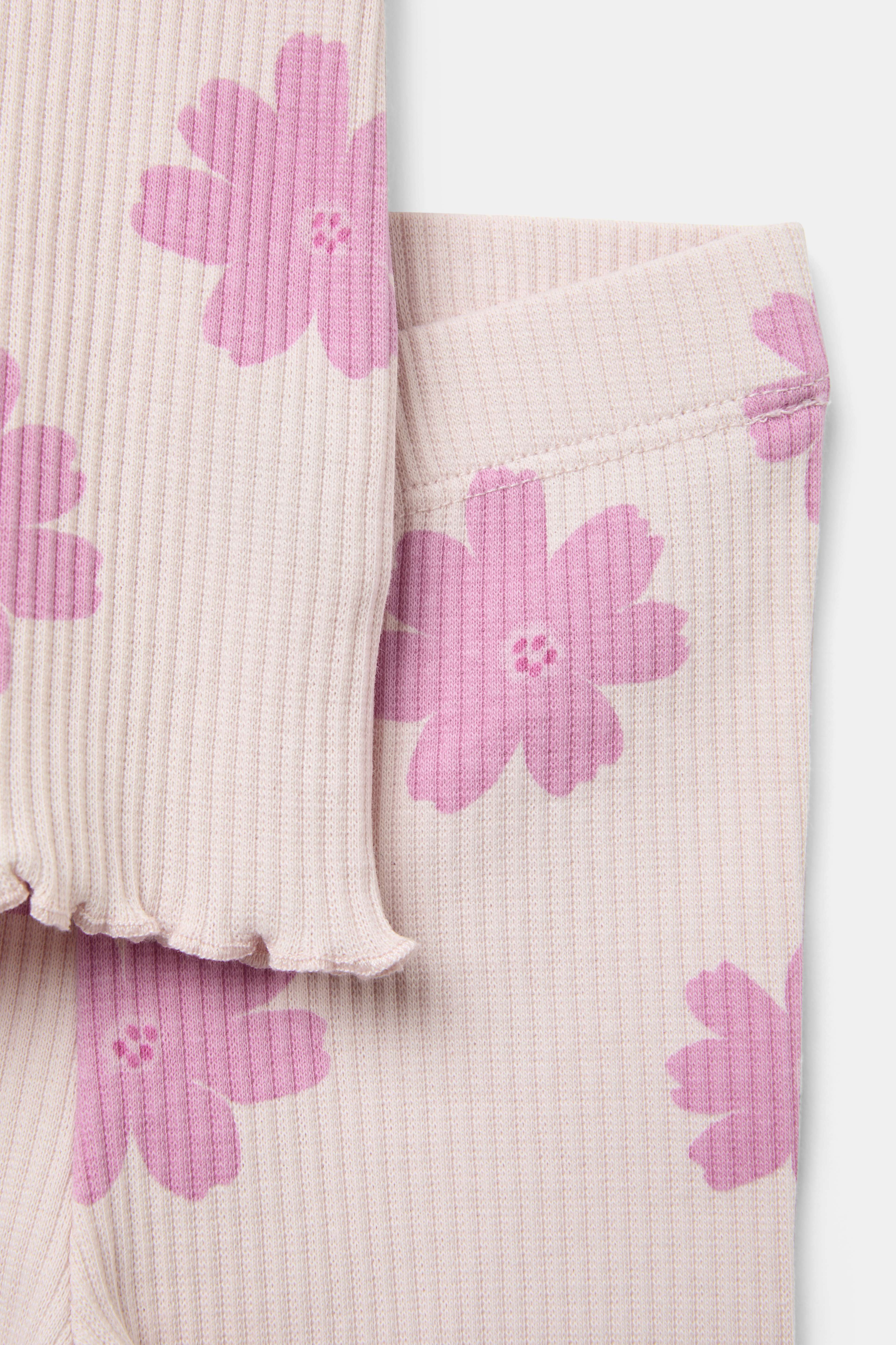 Ribbat set i ekologisk bomull ROSE