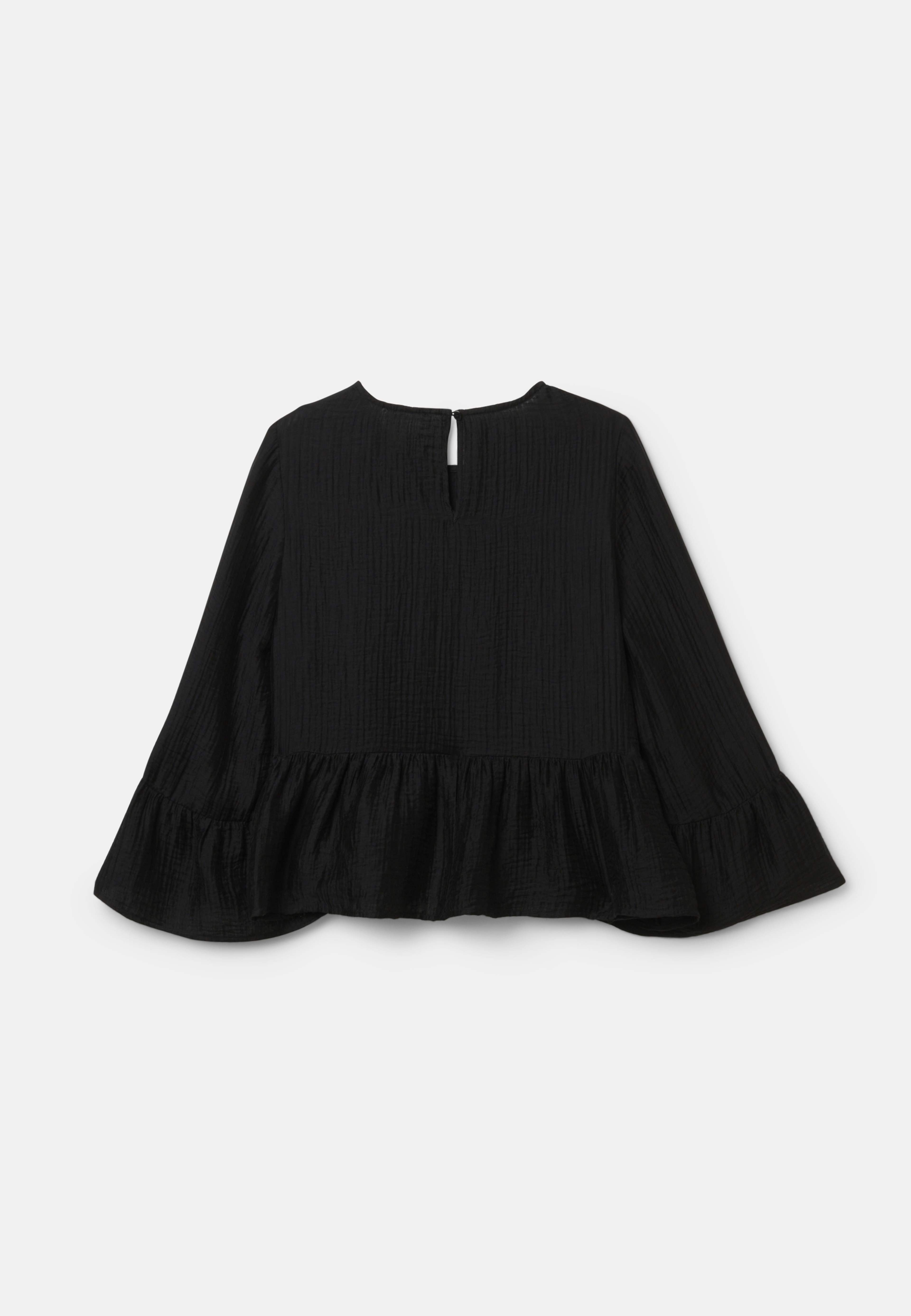 Krinklad blus med volang MINNIE
