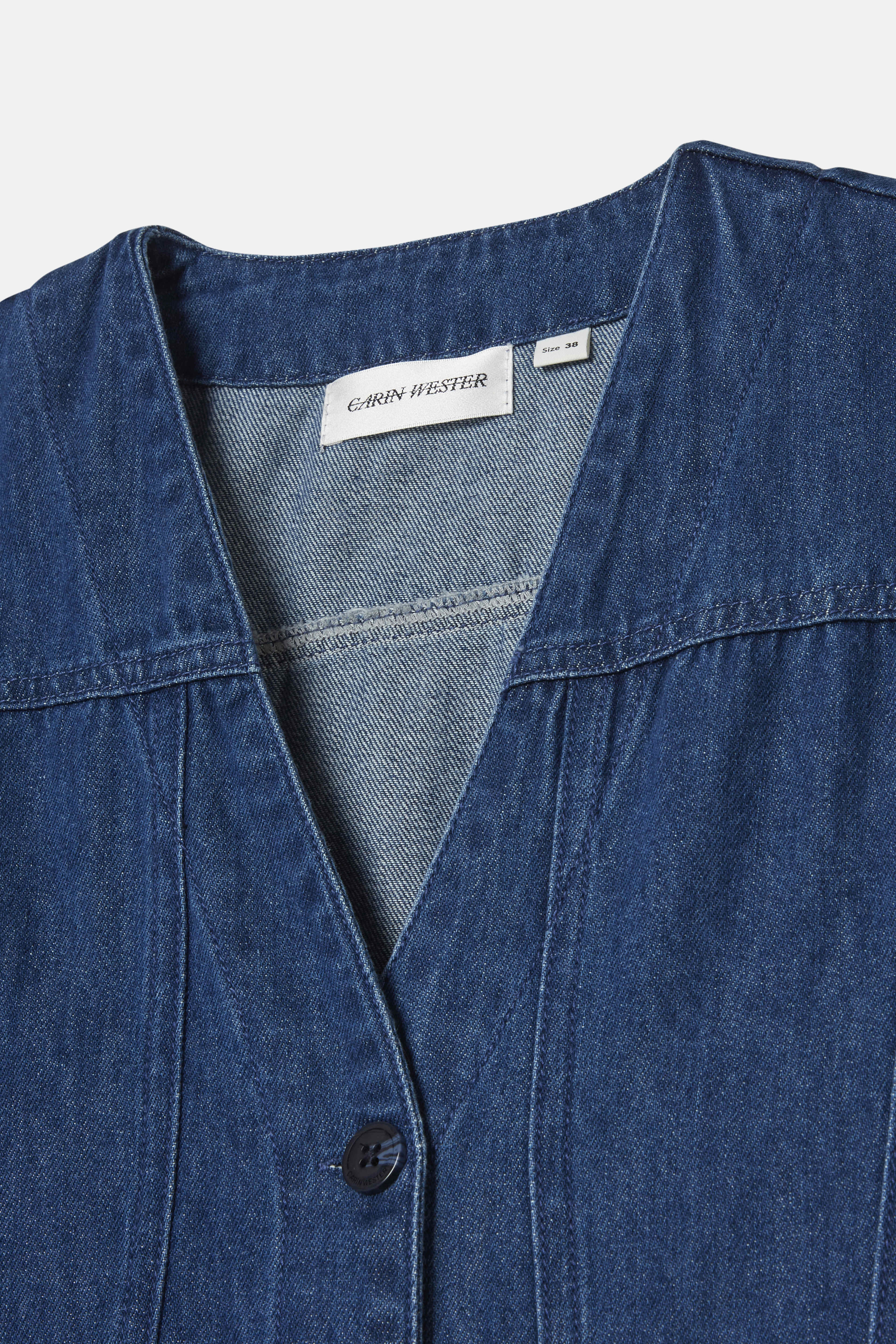 V-ringad denimklänning LISSIE