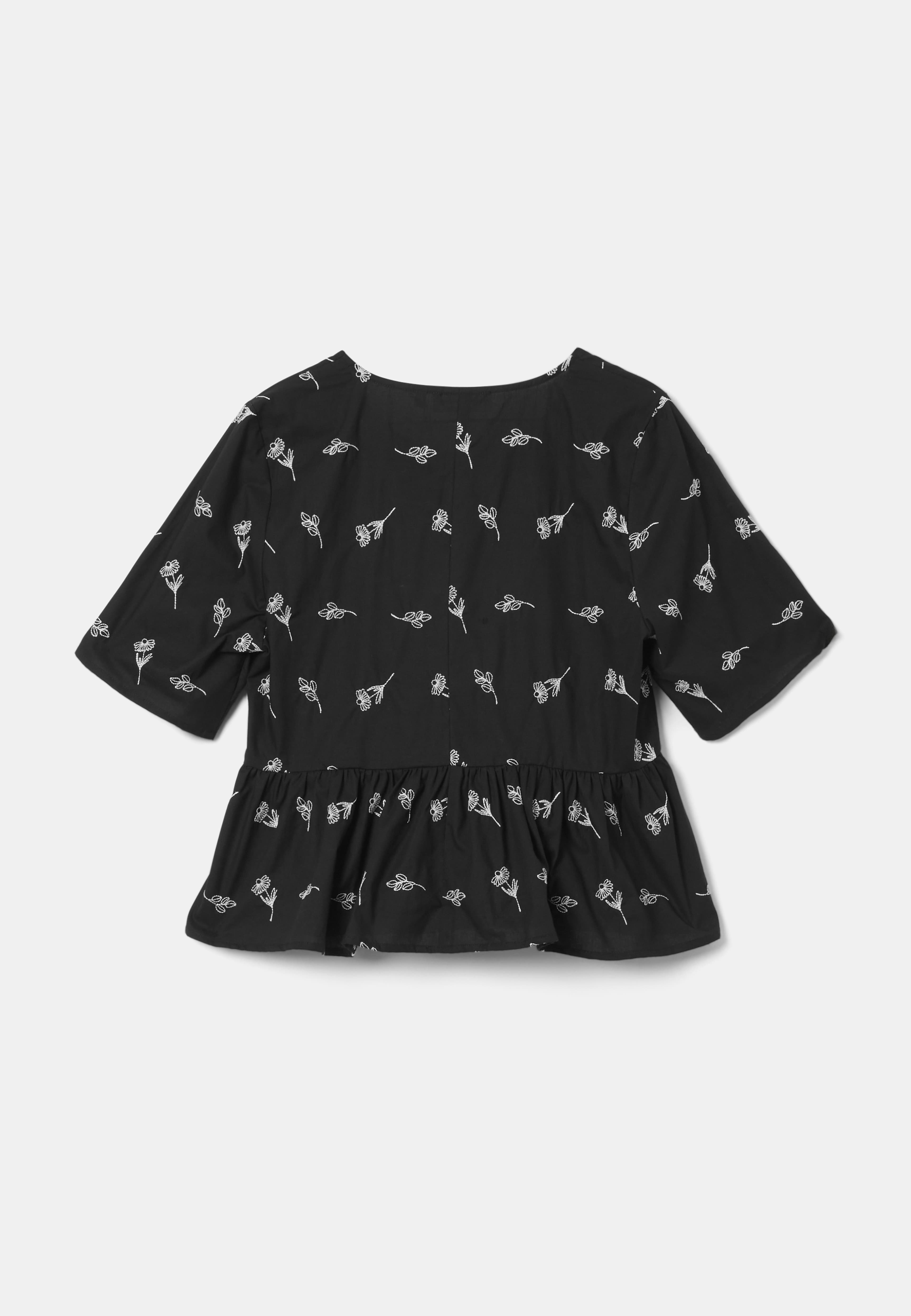 Blus med broderi ANETTE