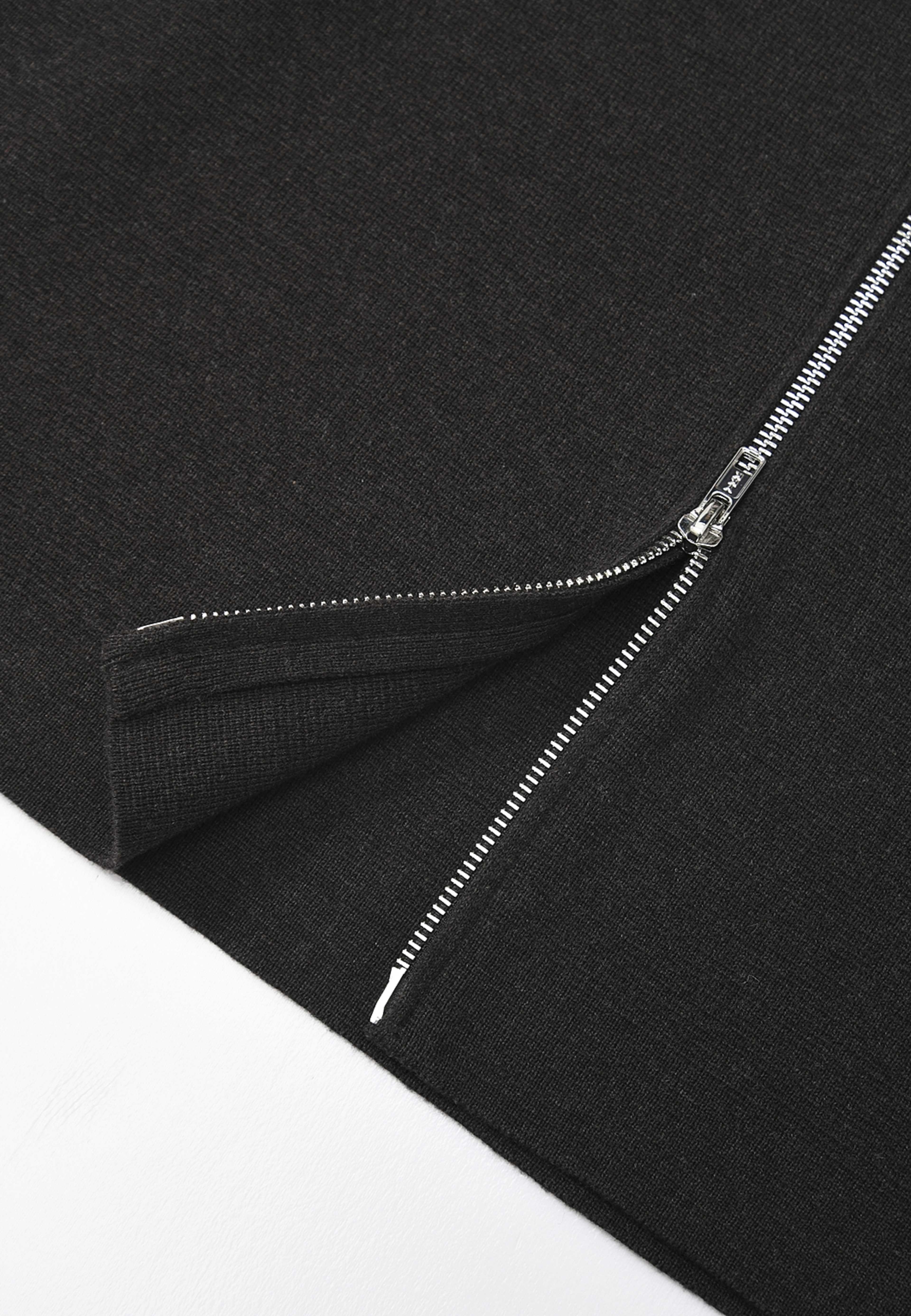 Cardigan med dubbelzip NICO, från NORVIE, i färgen Brown Melange. Klicka för att öppna bilden i stort format