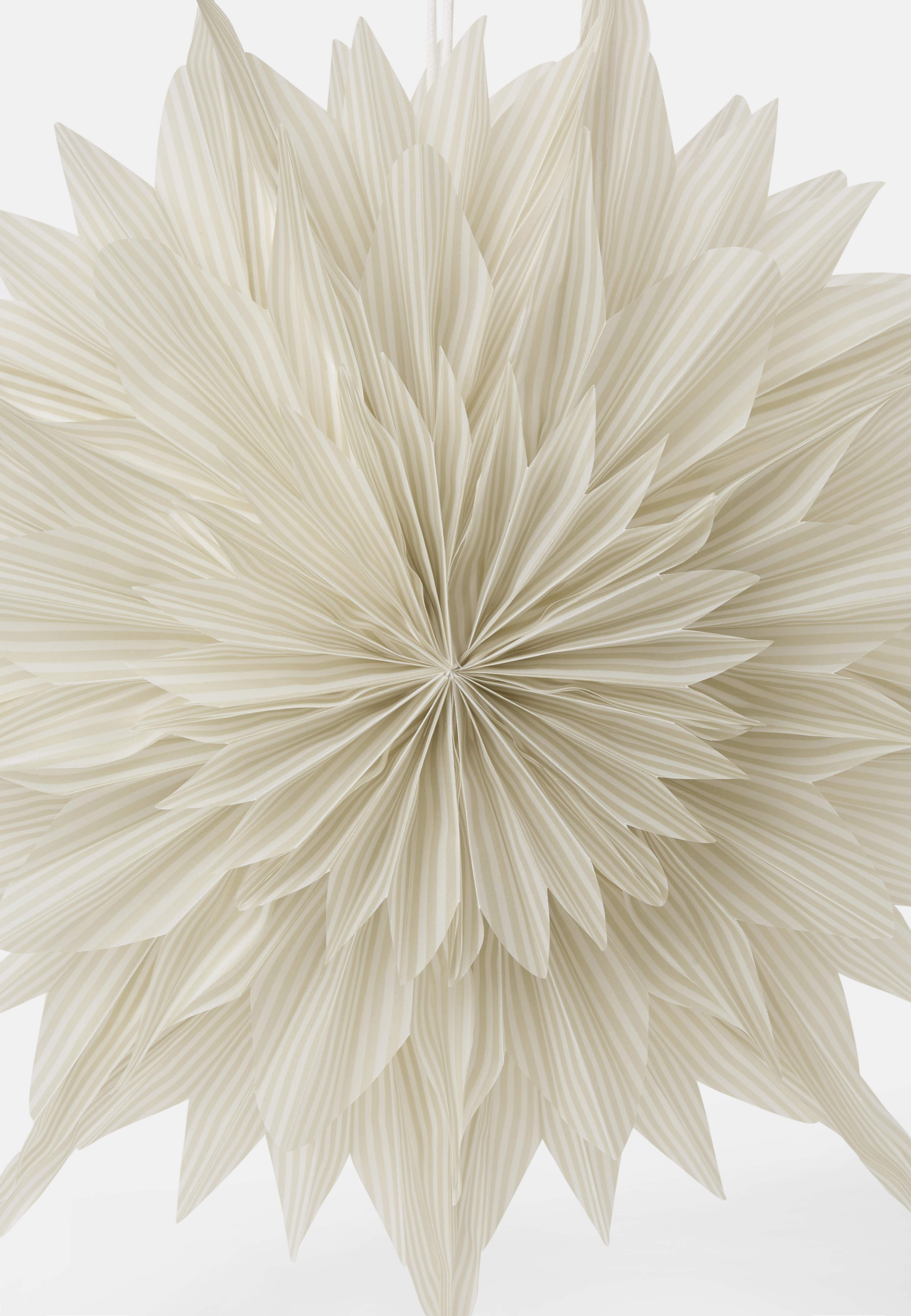 Randig adventsstjärna EVA 50 cm, från Åhléns Home, i färgen White/Beige. Klicka för att öppna bilden i stort format