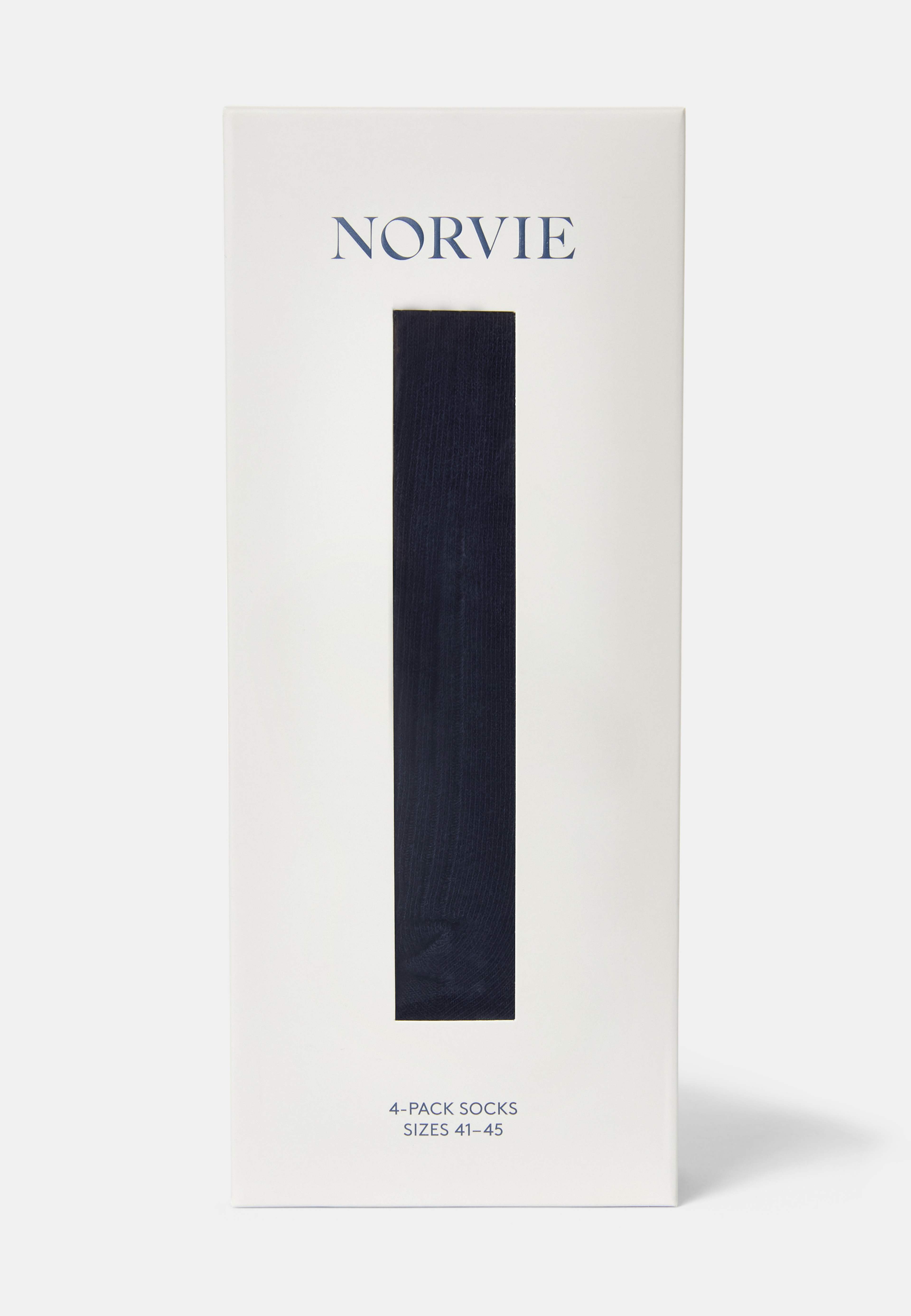 Ribbade strumpor, 4-pack, från NORVIE, i färgen Blue. Klicka för att öppna bilden i stort format