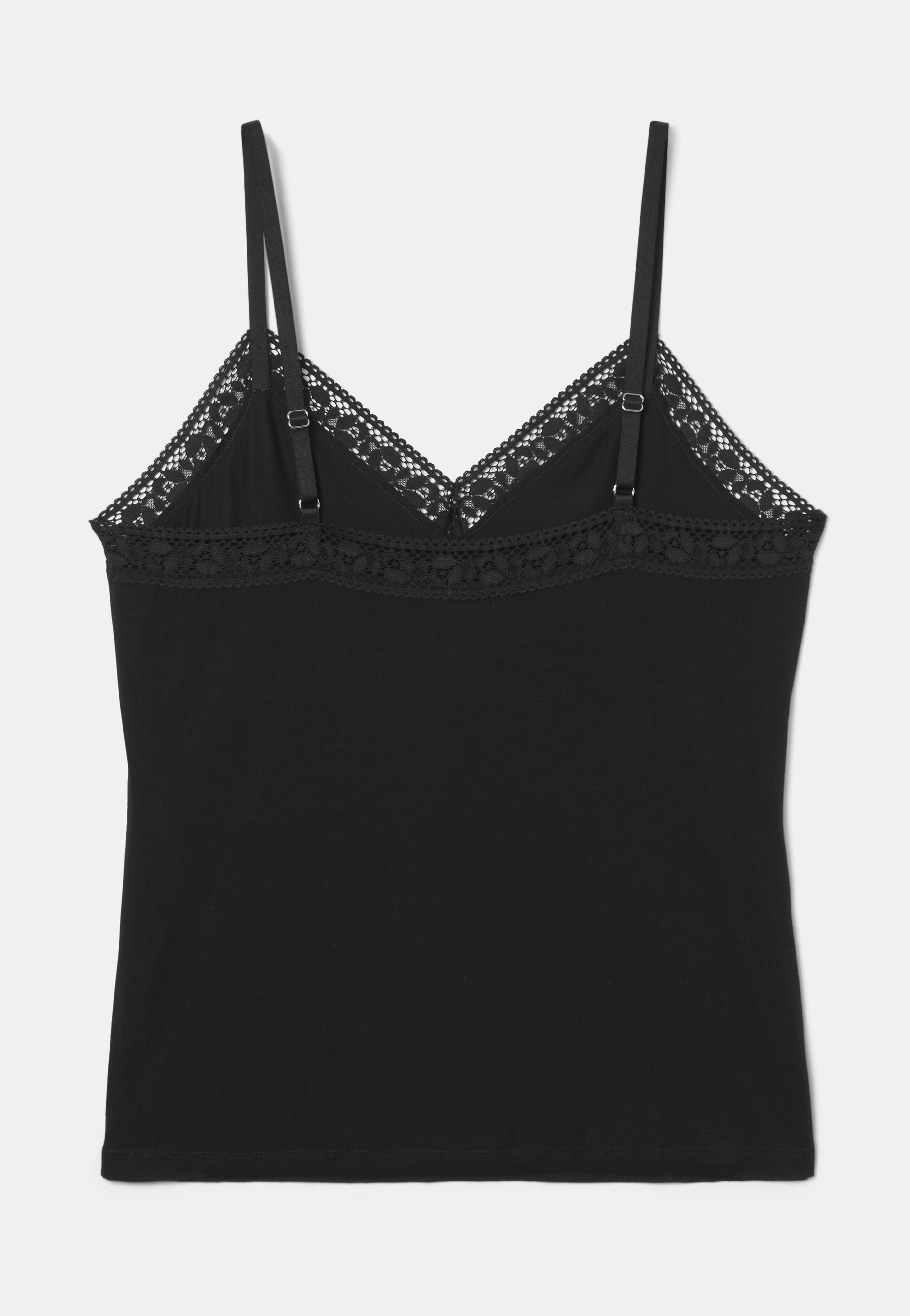 Pyjamastopp ERIN, från Avelie Lingerie, i färgen Black. Klicka för att öppna bilden i stort format