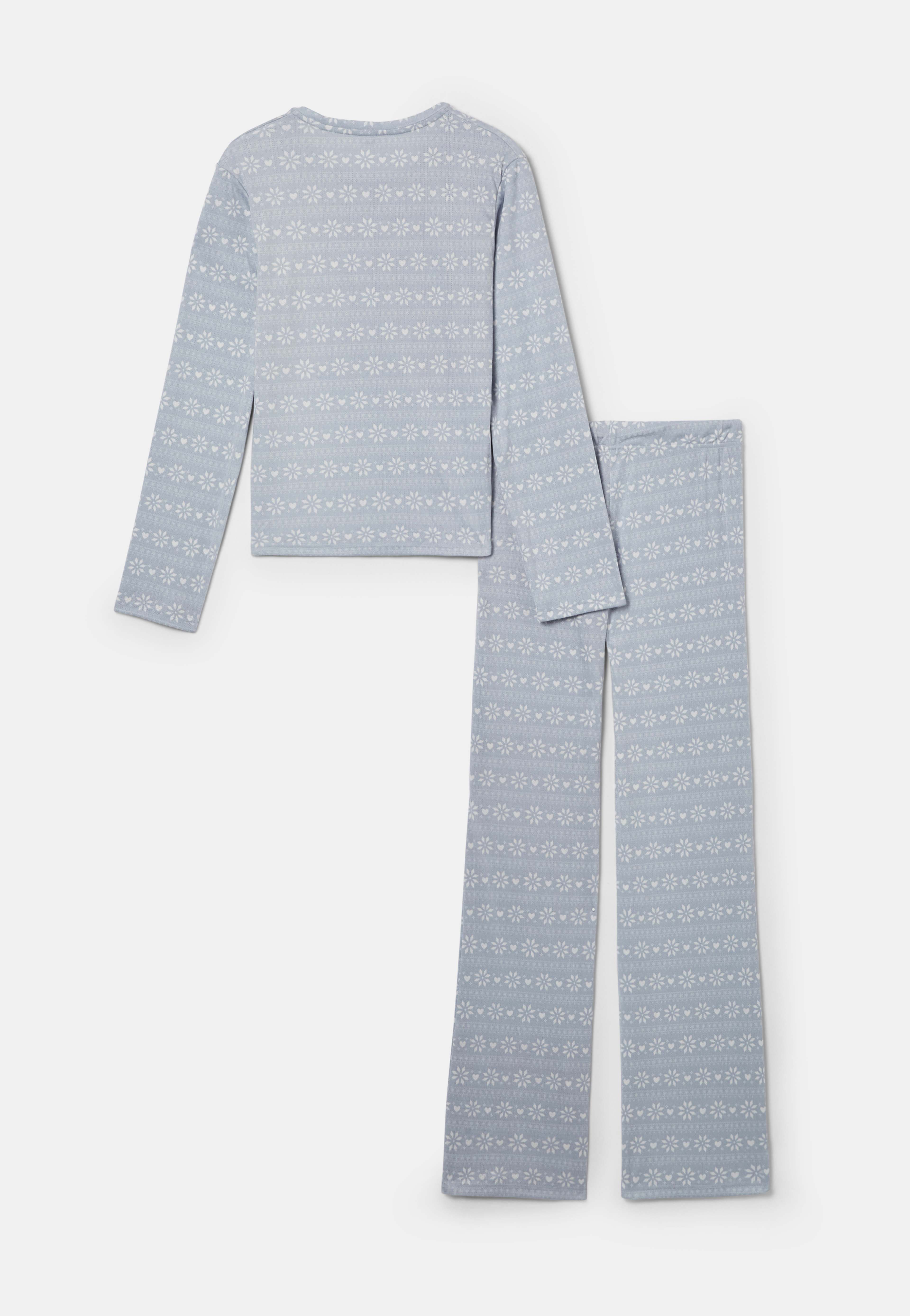 Julpyjamas JOLLY, från Å WOMAN, i färgen Light Blue, White. Klicka för att öppna bilden i stort format