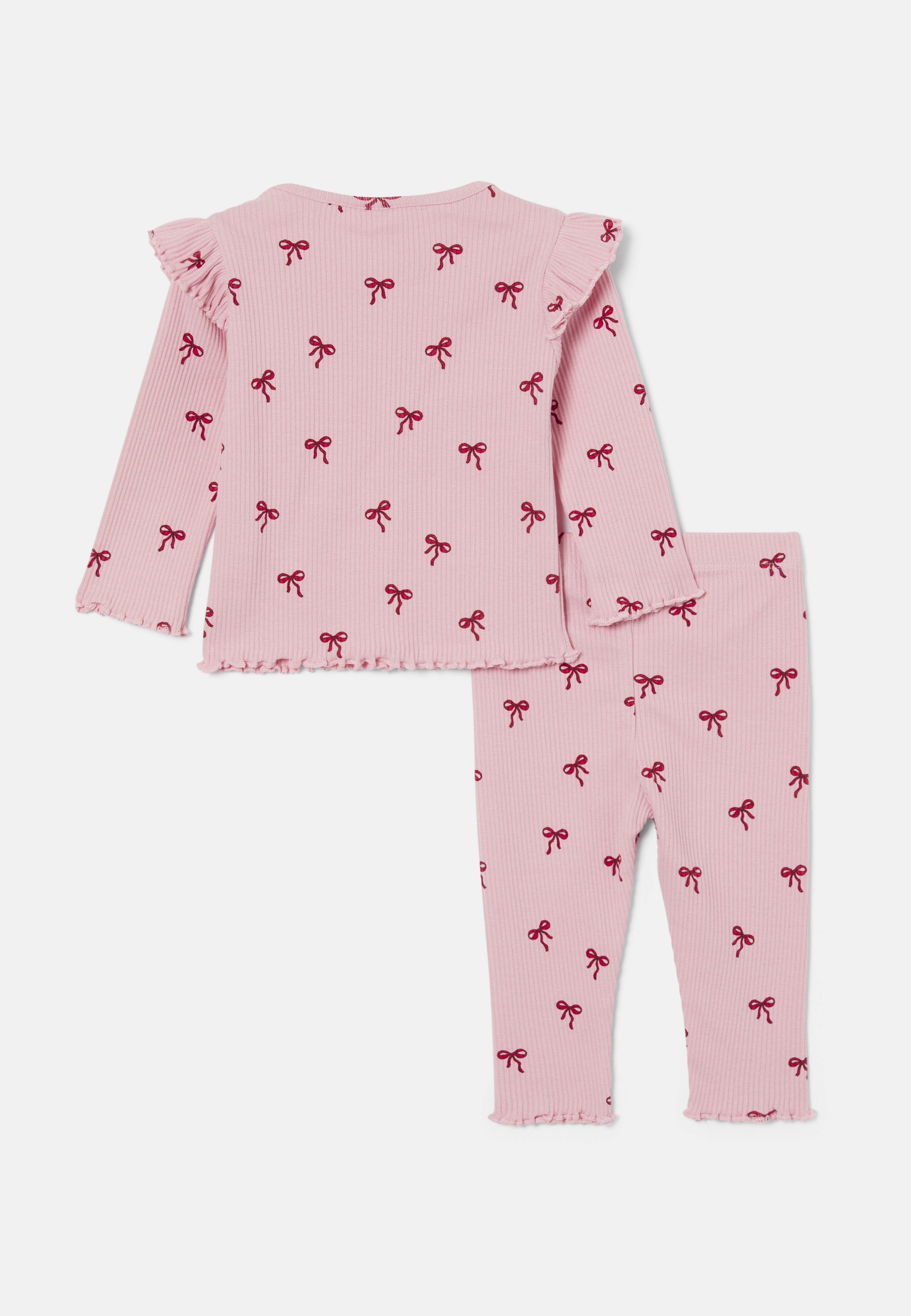 Ribbat set AMI, från RIKIKI, i färgen Pink Bow. Klicka för att öppna bilden i stort format